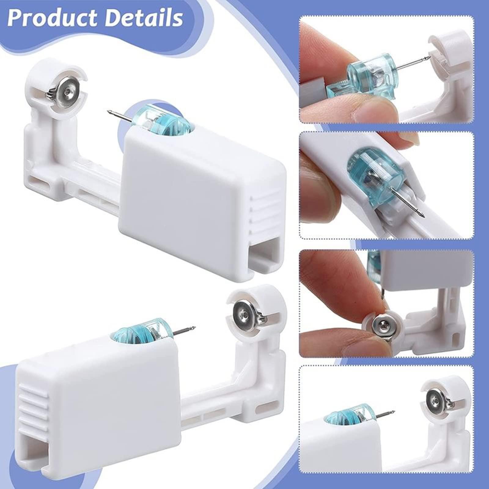 Lyuxzad Ear Piercing Gun Kit - Lyuxzad 6Pcs Disposable Ear Piercing Kit Including 2Pcs Self Ear Piercing Gun with 2Pcs Built-in Earrings Stud and 2Pcs Clean Tools for Ear Cartilage Piercing Kit (225)
