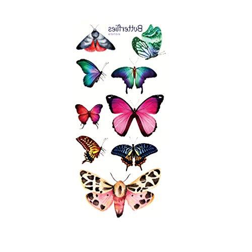 LINGREAL LINGREAL Deers Butterflies Fox Tribe Arrow Tattoo Paper,Temporary Tattoo Sticker for Men Women Girls Boys - 6 Sheets