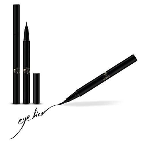 NONIZ NONIZ Black Liquid Eyeliner - Water Proof Ultra Matte Long Lasting Slim Jet - Black Eye Liner - 100% Intense Black - Smooth Easy Application Pen Liner