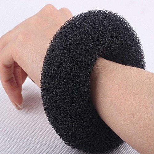 Boolavard Black/Brown/Blonde fashion hair bun ring donut doughnut shaper styler S/M/L size exclusively by Boolavard® TM UPICK (Small 6cm, Brown)