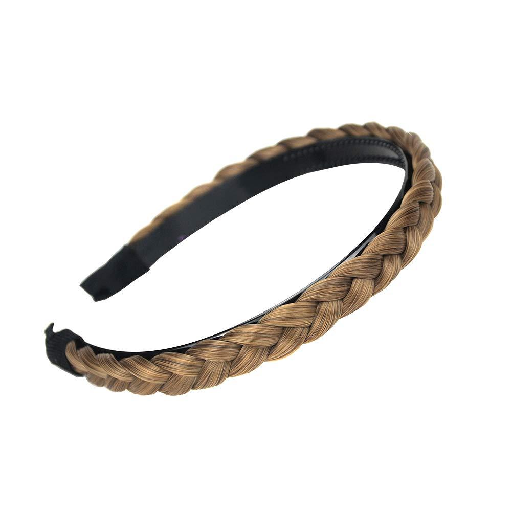 Oplira Oplira Braided Headband With Teeth Braids Hairband With Tooth Synthetic Hair Band Plaited Hairband For Women (Dirty Blonde)