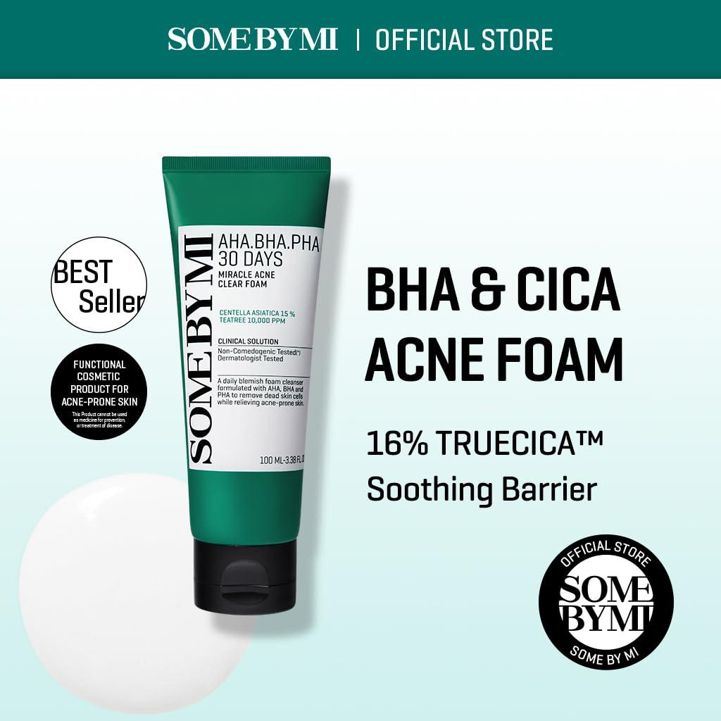 SOME BY MI SOME BY MI AHA BHA PHA 30 Days Miracle Acne Clear Body Cleanser - Pack of 2 + AHA BHA PHA 30 Days Miracle Acne Clear Foam