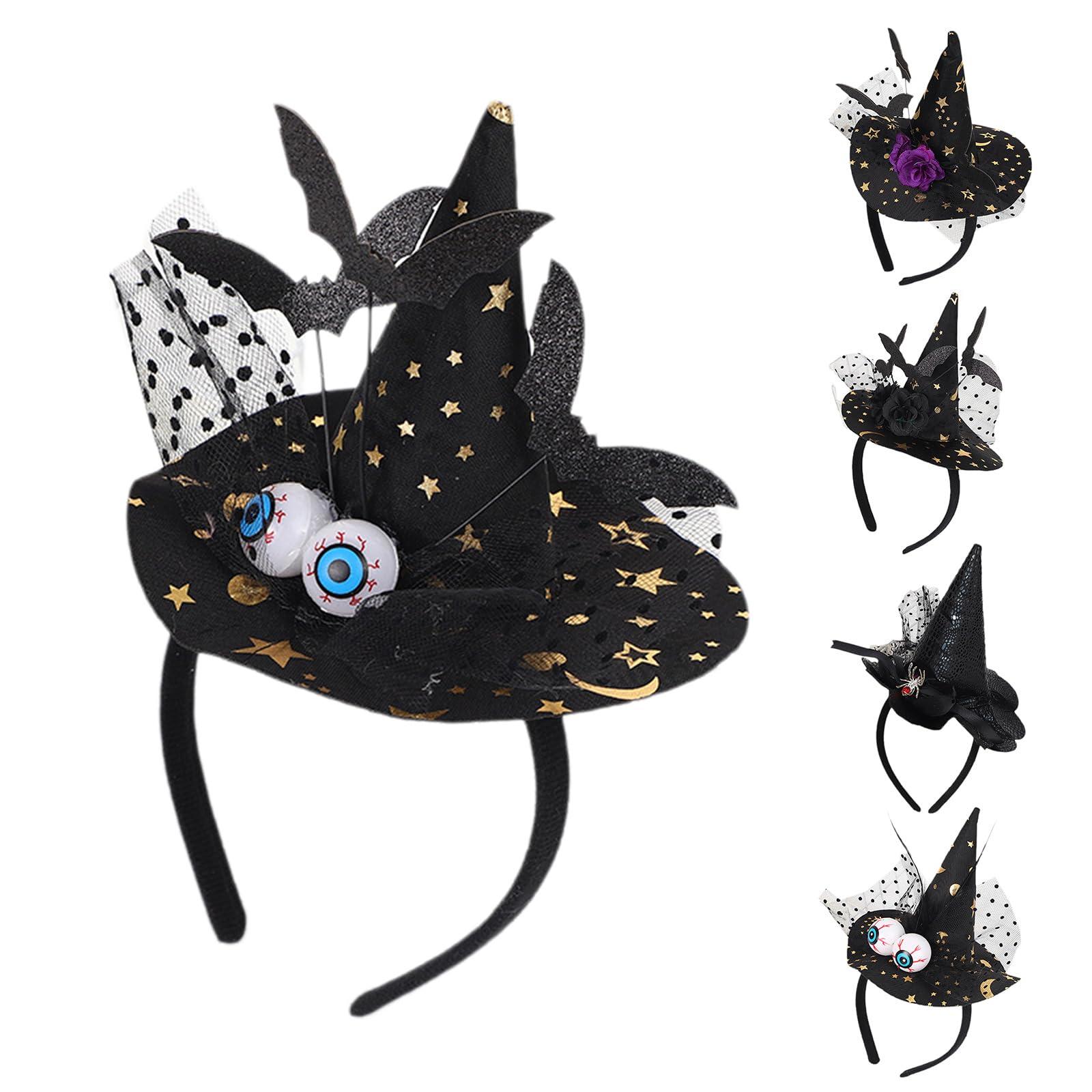 Kangnice Kangnice Party Wizard Hairband Halloween Cos-Play Headband Costume Headdress Adult Teens Holiday Headgear Festival Head Accessory Witch Hat Headband Headpiece Witches Costume