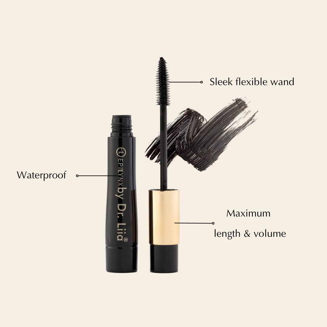 EPILYNX Liquid Carbon Black Mascara - Telescopic Mascara Looks - Gluten Free, Hypoallergenic, Vegan - for Voluminous Lashes EpiLynx by Dr. Liia