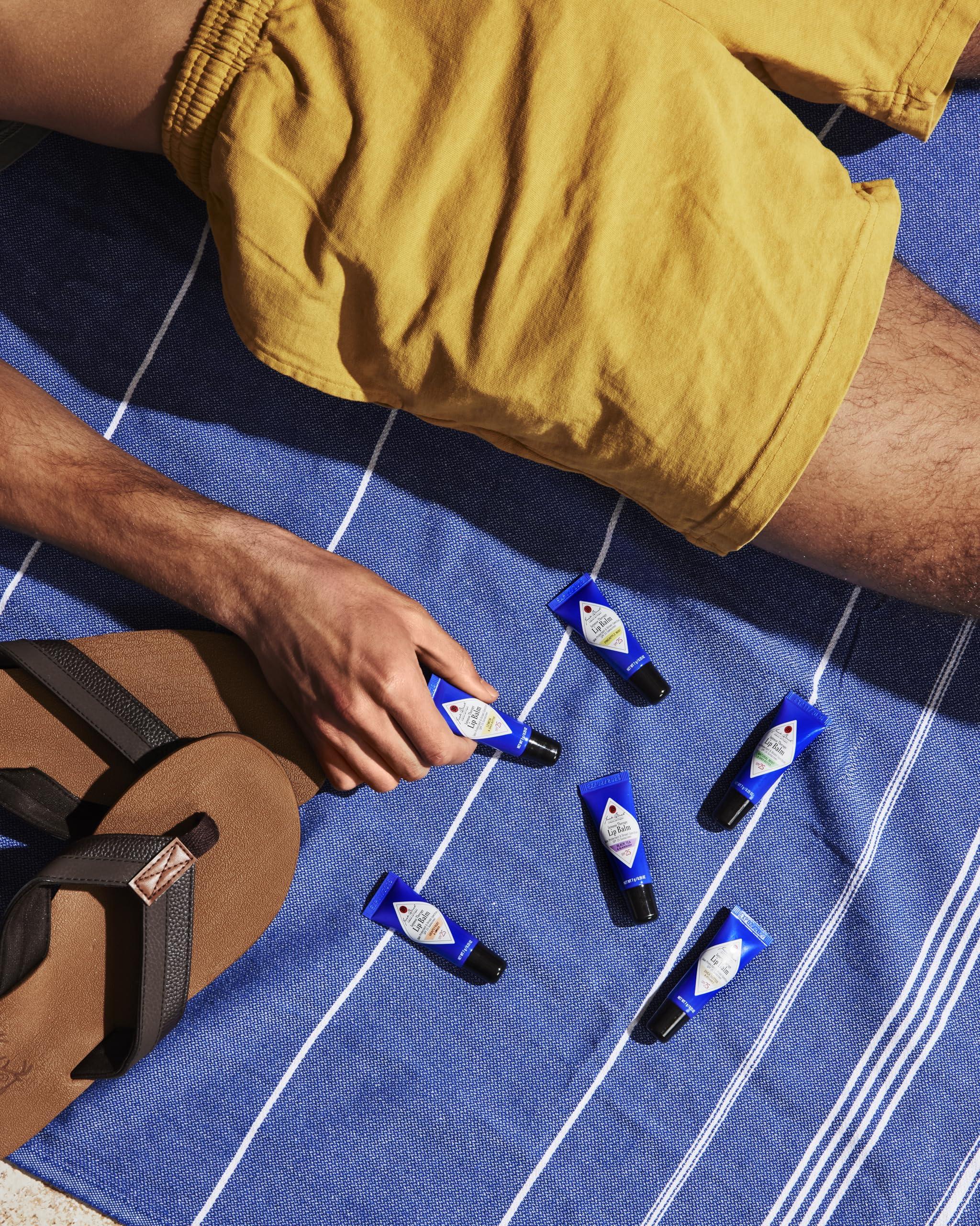 Jack Black Jack Black Intense Therapy Lip Balm, 0.25-Oz. Trio SPF 25 Sun Protection, Lip Moisturizer, Hydrating Lip Balm with SPF, Lip Sunscreen to Relieve Dry, Chapped Lips