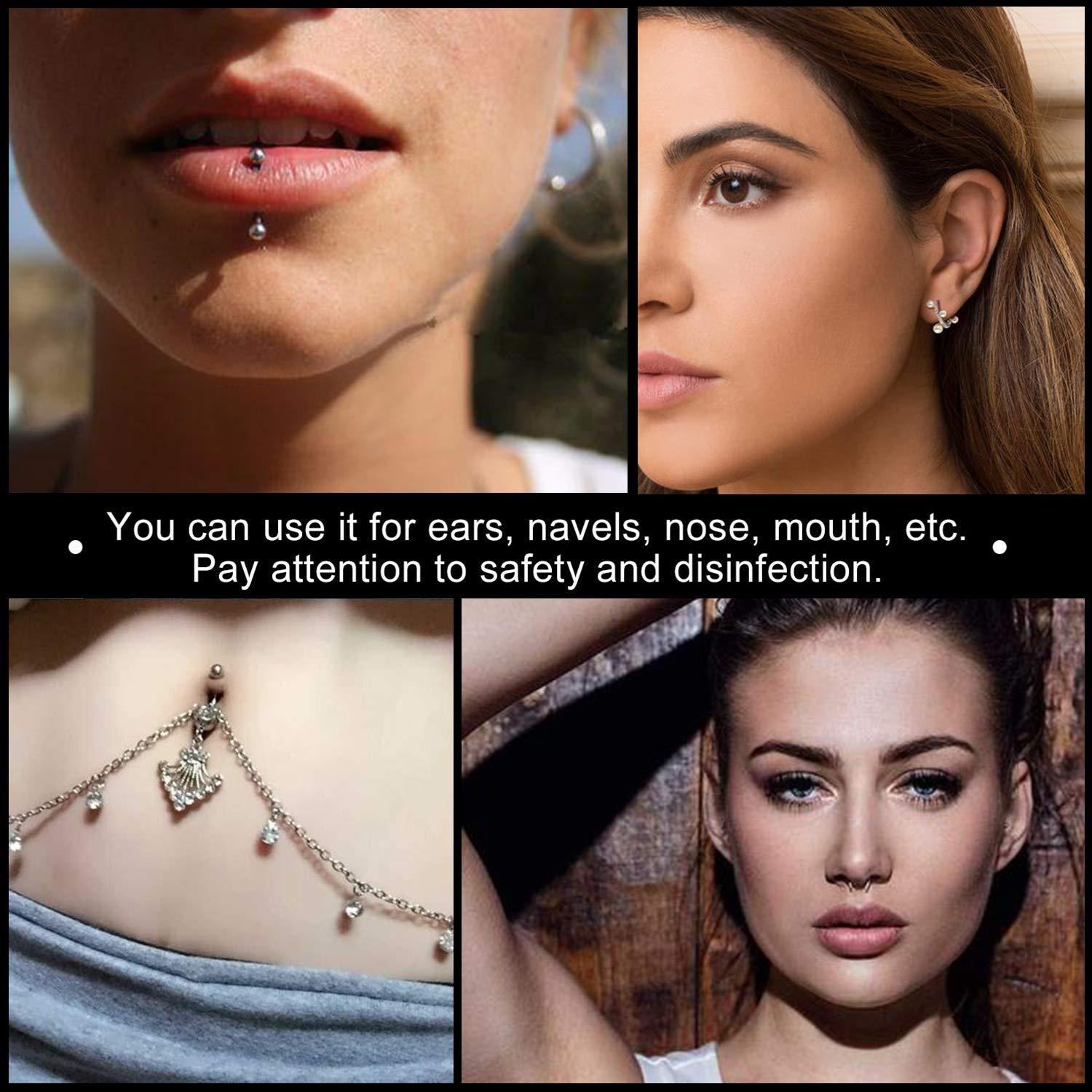 YASPIT YASPIT Ear Piercing Gun Kit,Professional Ear Nose Self Piercing Tool,Earring Piercer with Hypoallergenicear Piercing Needle Kit for Salon Home Use