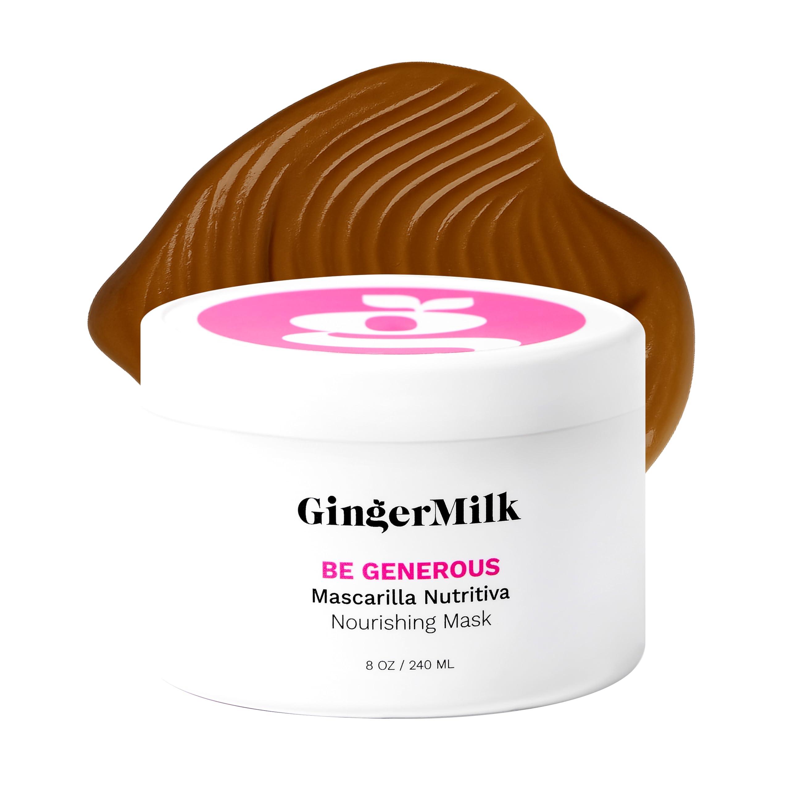 Ginger Milk Natural Care GINGER MILK - Hair Mask, Hair Care, Hair Mask For Damaged Hair, Deep Conditioning Hair Mask, Hair Mask For Dry Damaged Hair And Growth, Be Generous(8 oz.)