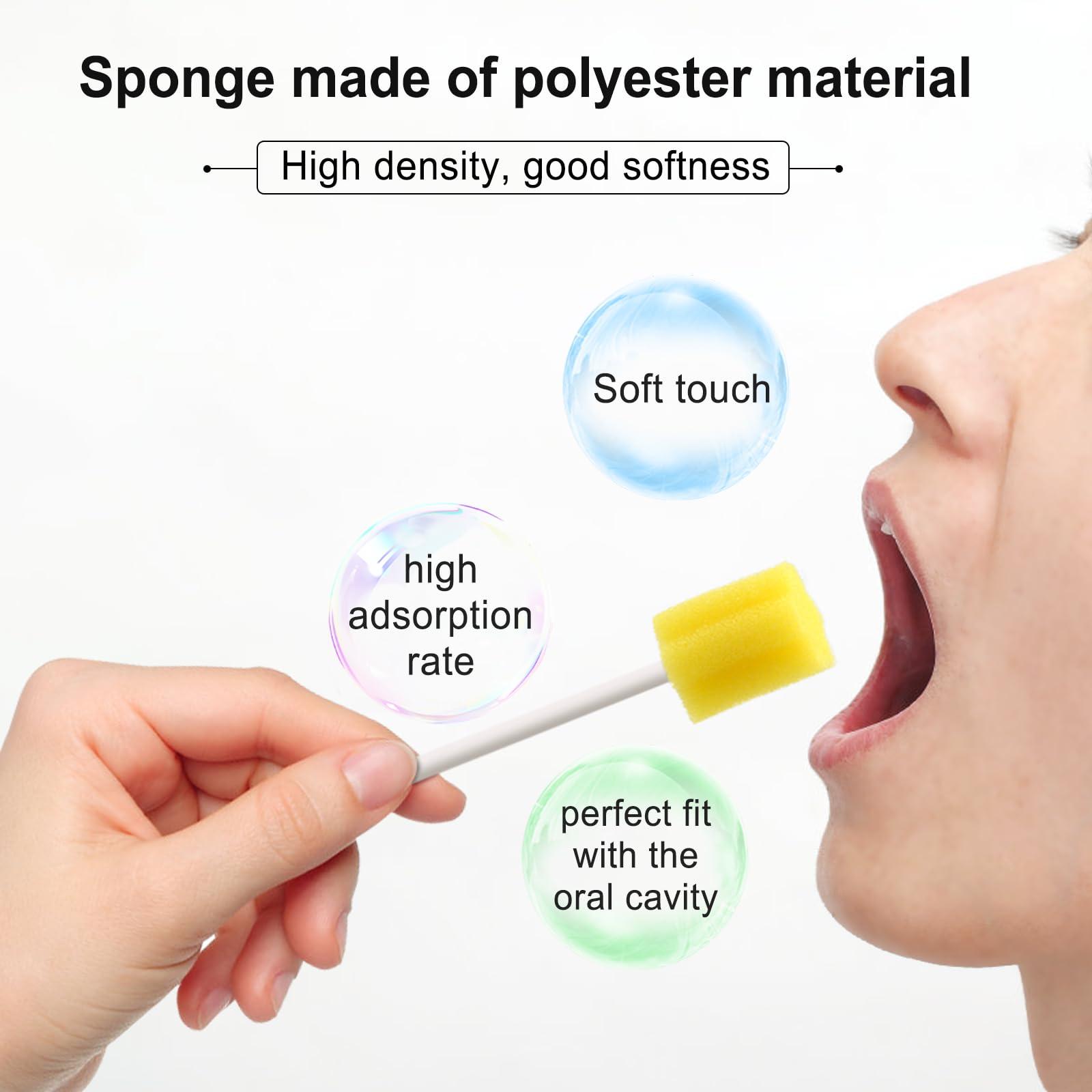 ARGOMAX ARGOMAX Disposable Mouth Swabs, Paper Stick Oral Swabs, Individually Wrapped Odorless Dental Sponge Swabsticks for Mouth & Gum Cleaning, Plum Flower-Yellow-50PCS.