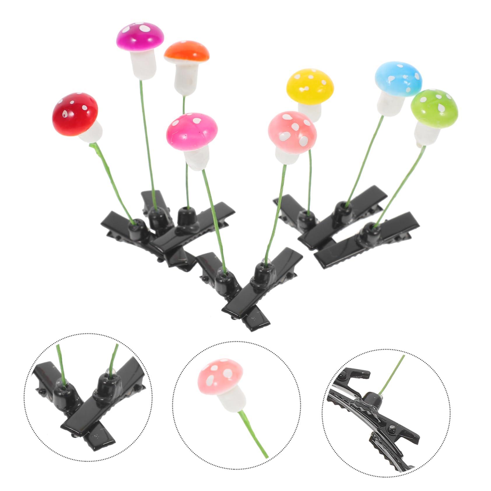 Mikinona Mikinona Mushroom Hair Clips Set of 30 Small Hair Clips for Girls Women Boys and Girls School Accessories Trendy Mushroom Clip Design