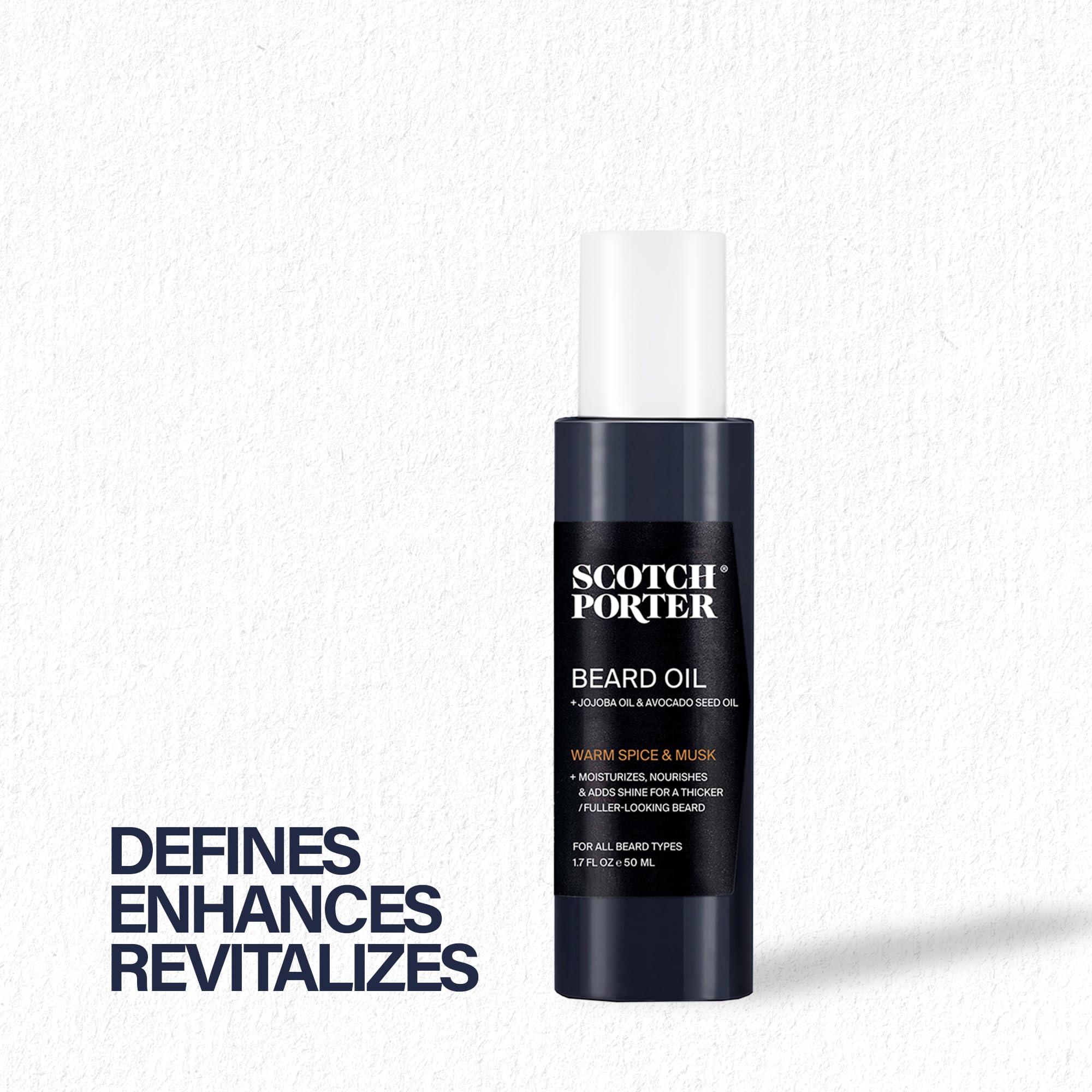 Scotch Porter Scotch Porter Smoothing Beard Oil  Nourishing Oil Seals in Moisture & Smooths Flyaways for a Frizz-Free, Fuller/Healthier-Looking Beard with All-Day Shine  Original Scent, 1.7 oz. Bottle