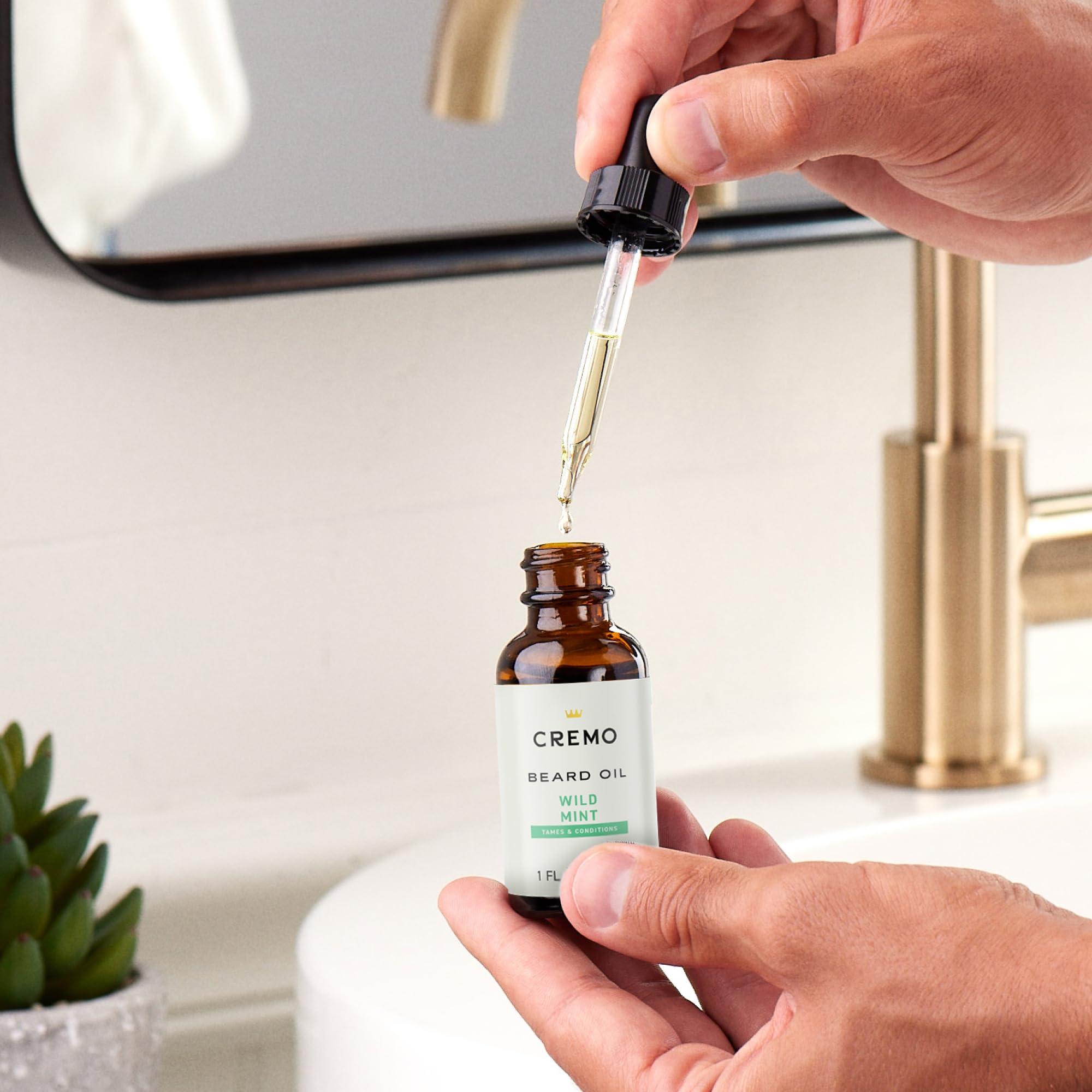 Cremo Cremo Beard Oil, Revitalizing Wild Mint, 1 fl oz - Restore Natural Moisture and Soften Your Beard To Help Relieve Beard Itch