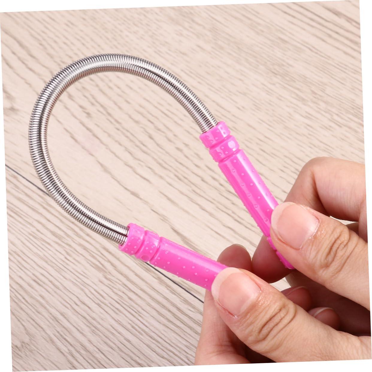 Hemoton Hemoton 2pcs Face Hair Removing Spring Facial Hair Remover Facial Hair Removing Spring Eyebrow Razor Eyebrow Shaper Razor Facial Hair Removing Stick Facial Tools Face Shavers Razors Pink