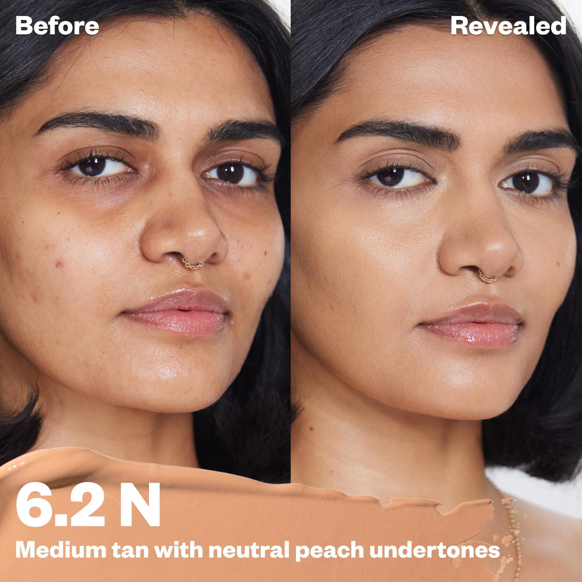 Kosas Kosas Revealer Concealer - Medium Coverage Makeup with Hyaluronic Acid, Conceals Dark Circles Under Eyes, Dark Spots and Blemishes + Brightens, Hydrates, Long-Lasting & Vegan, (Tone 6.2 N)