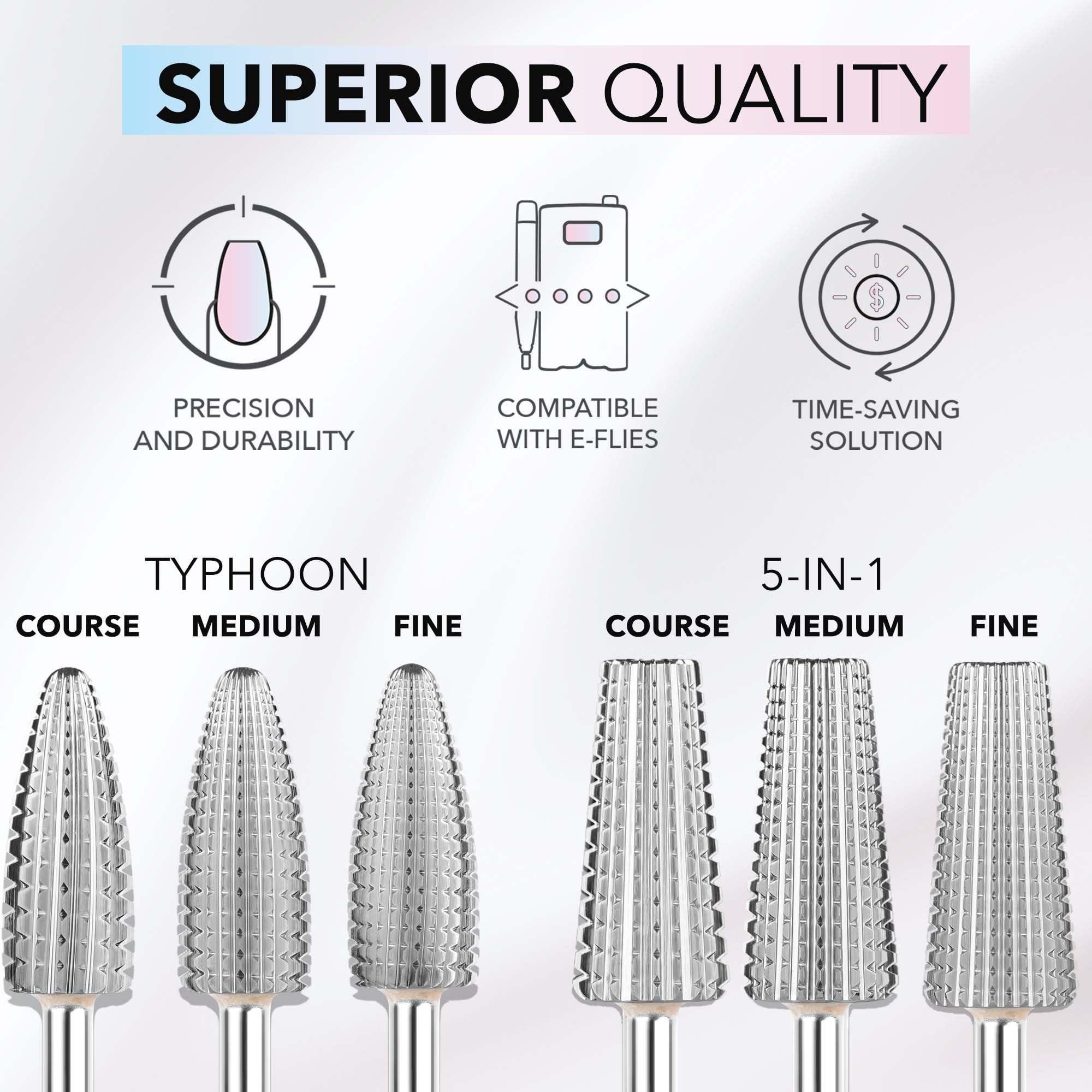 Kiara Sky Kiara Sky Universal Nail Drill Bit for E-file, Non-Coated Stainless Steel with Safety Edge for Cuticle and Nails Care, Under Nail Cleaner Silver