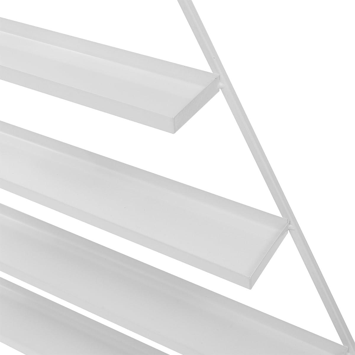 ZBJDX ZBJDX White Triangular Nail Polish Racks, Wall-Mounted Cosmetic Storage Rack, Metal Display Rack for Nail Salons, Beauty Salons and Home (Set of 2)