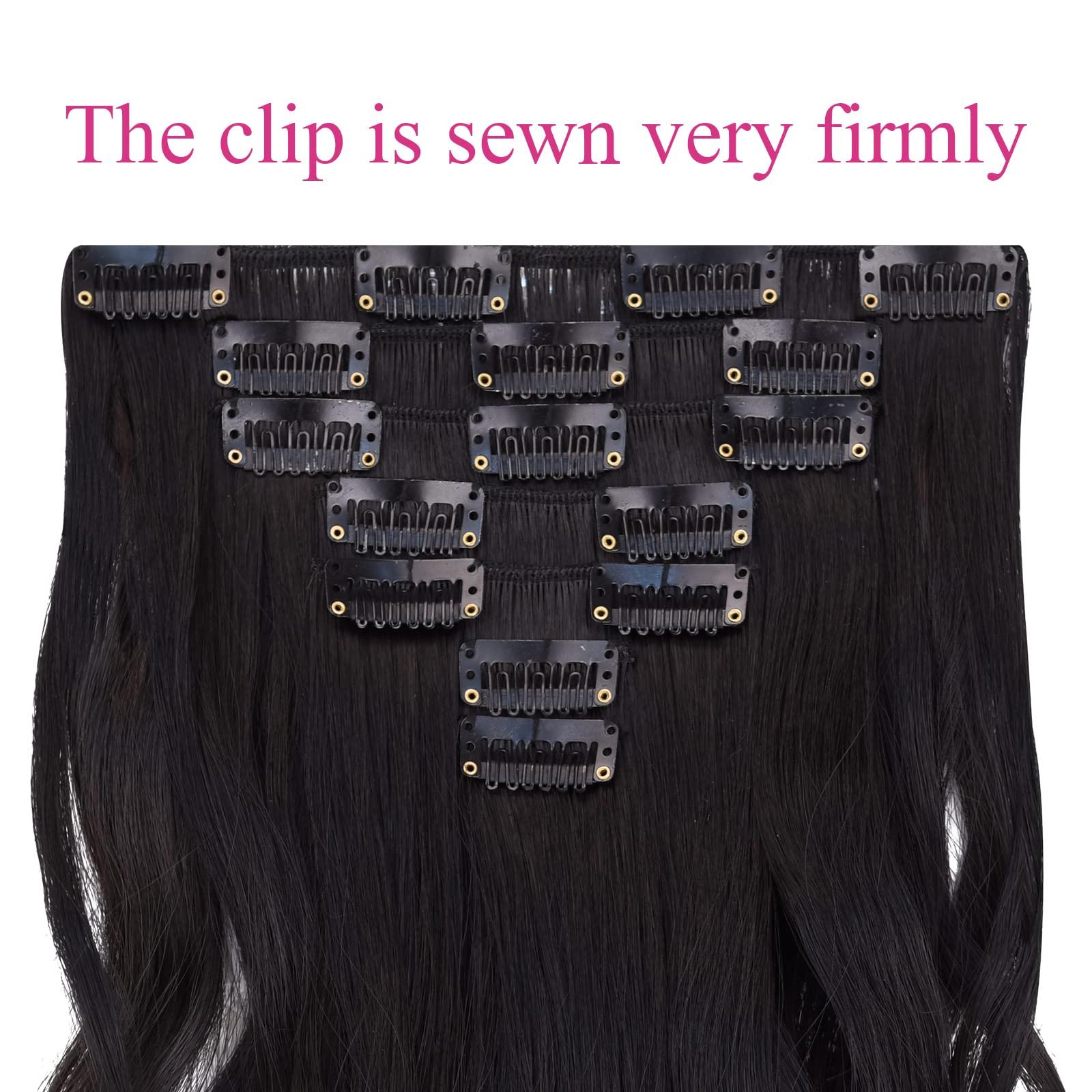 SYXLCYGG SYXLCYGG Black Hair Extension Synthetic Cheap Clip Hair Extensions 18\" Curly 5 Oz Hair Piece Women Fluffy&Not Tangled