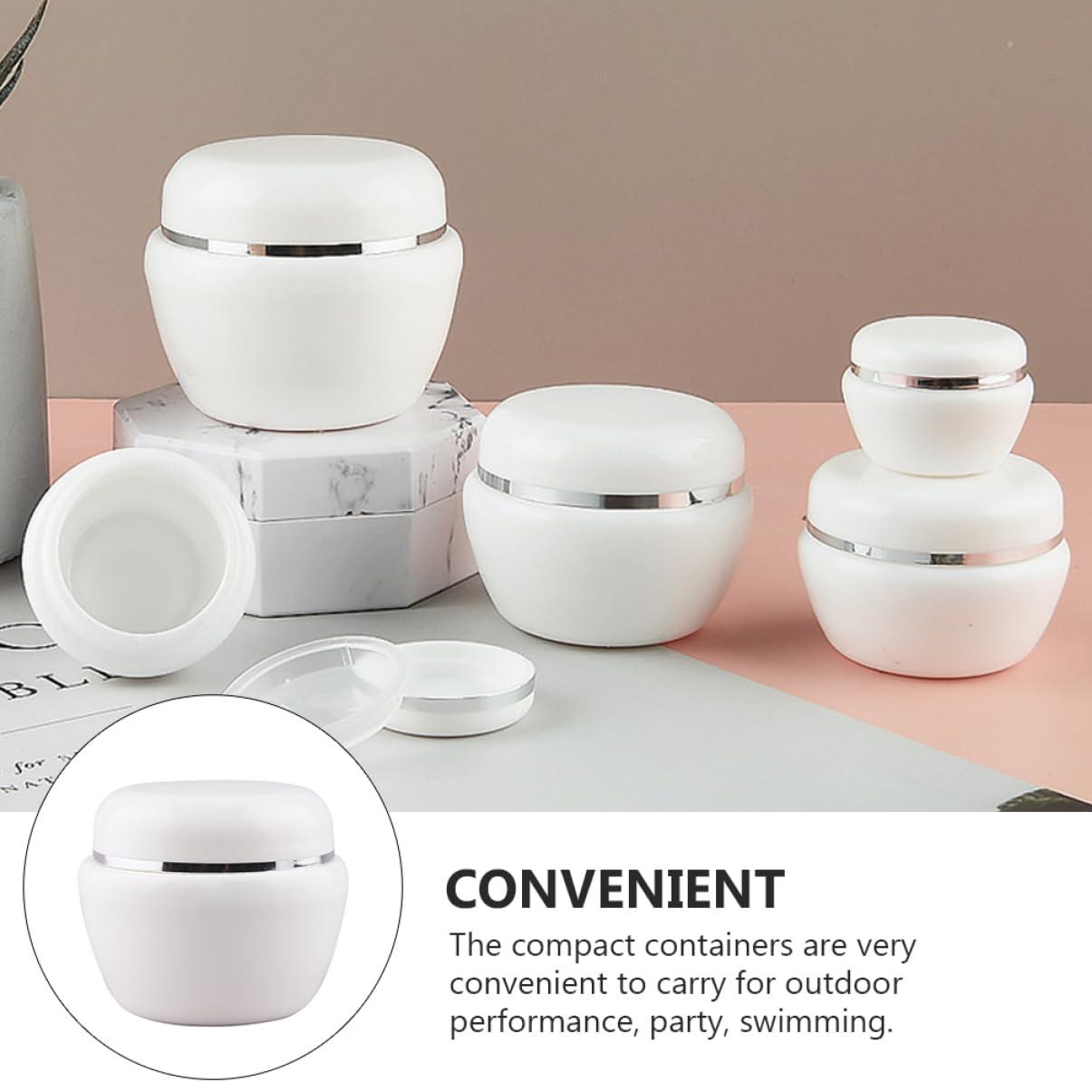 Baluue Baluue 10Pcs Silver Rim Cream Jars Skincare Sub Container for Body Butter Multi-Use Face Cream Package Holders