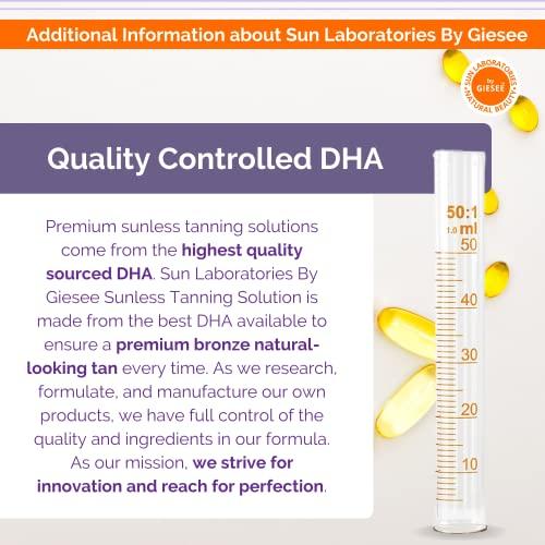 Sun Laboratories by Giesee Sun Laboratories Self-Tanner, 8 Oz | Overnight Spray Tan Solution, Bronzer for Body and Face - Fake Tanning Solution (Packaging May Very)