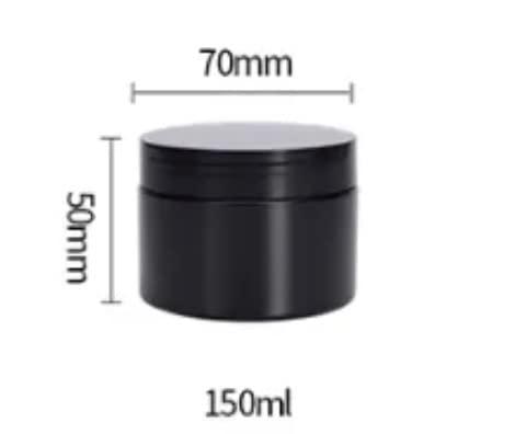 NinthAvenue Basics Matte Black Plastic Jar (4 oz)