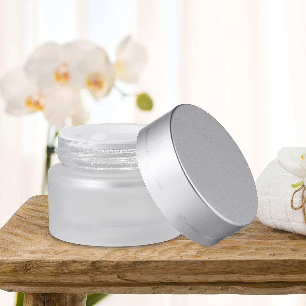 SOLUSTRE 6 Pcs cream bottle empty containers for lotions and creams glass jars with lids refillable glass cosmetic containers Eye Cream Jars empty cosmetic pots lip balm little cream travel