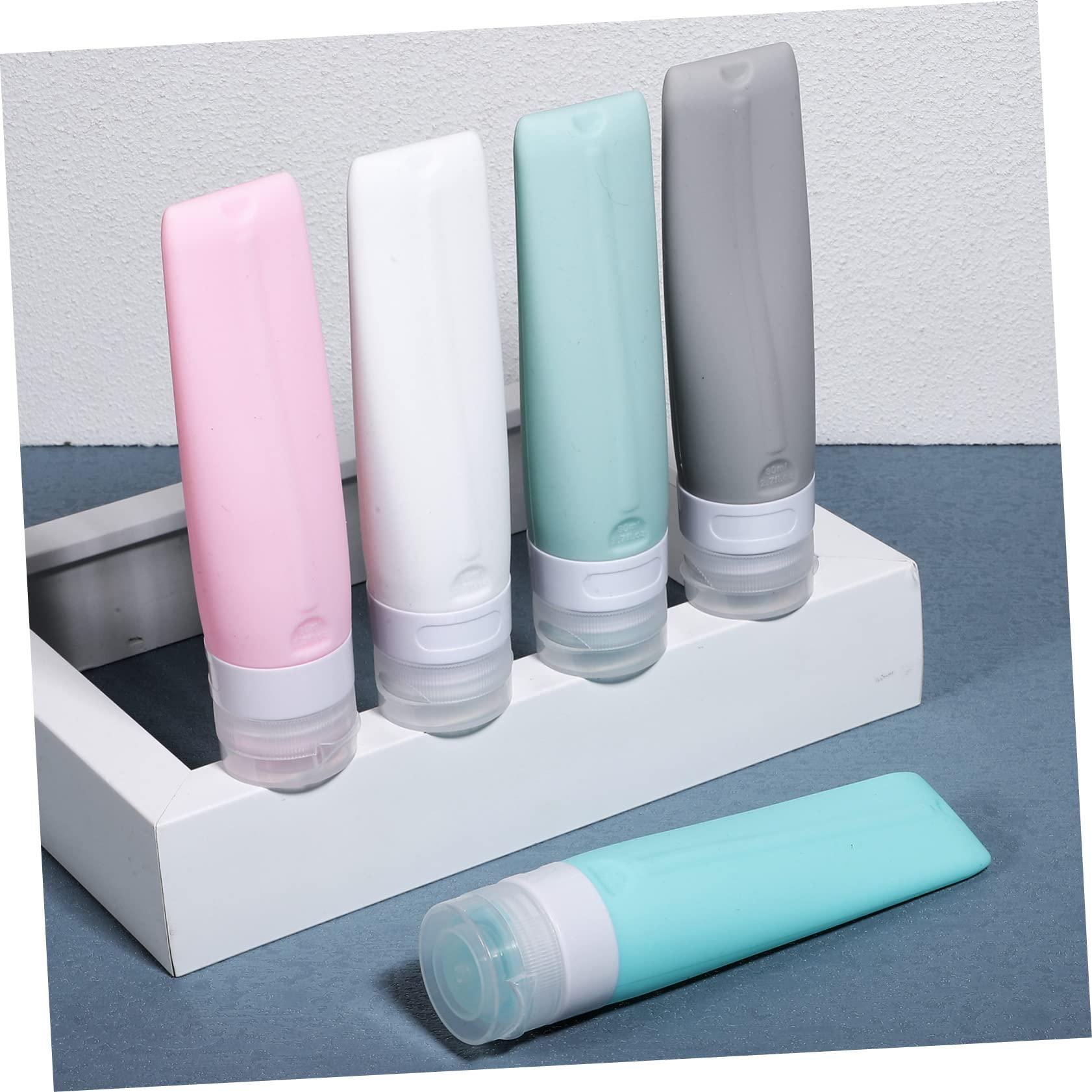 FOMIYES FOMIYES Refill Shampoo Bottles Set 5Pcs Silicone Travel Containers Wide Opening Design