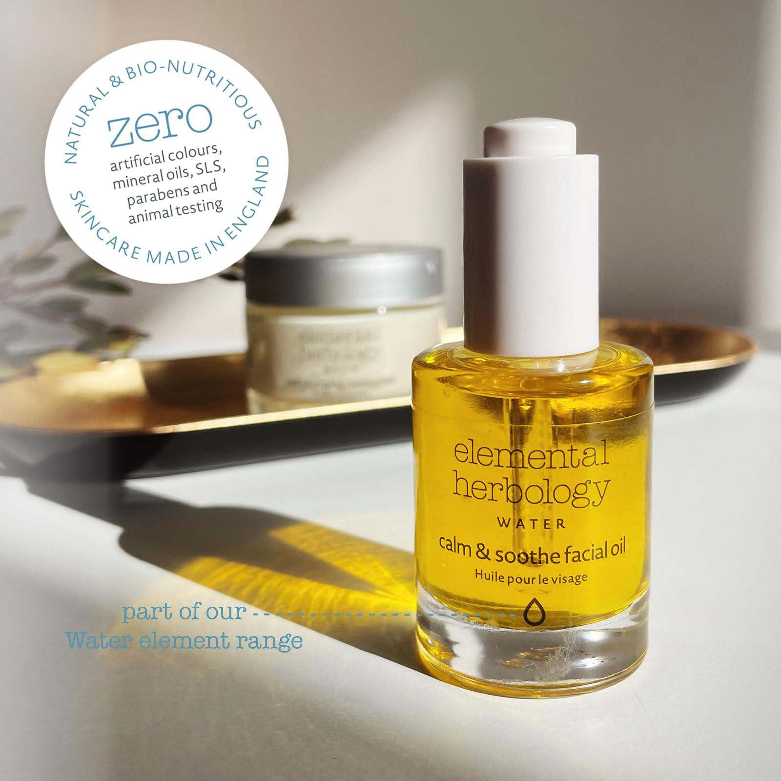 Elemental Herbology Elemental Herbology Calm & Soothe Facial Oil, 0.70 Fl Oz- Soothing Facial Oil for Dry or Sensitive Skin