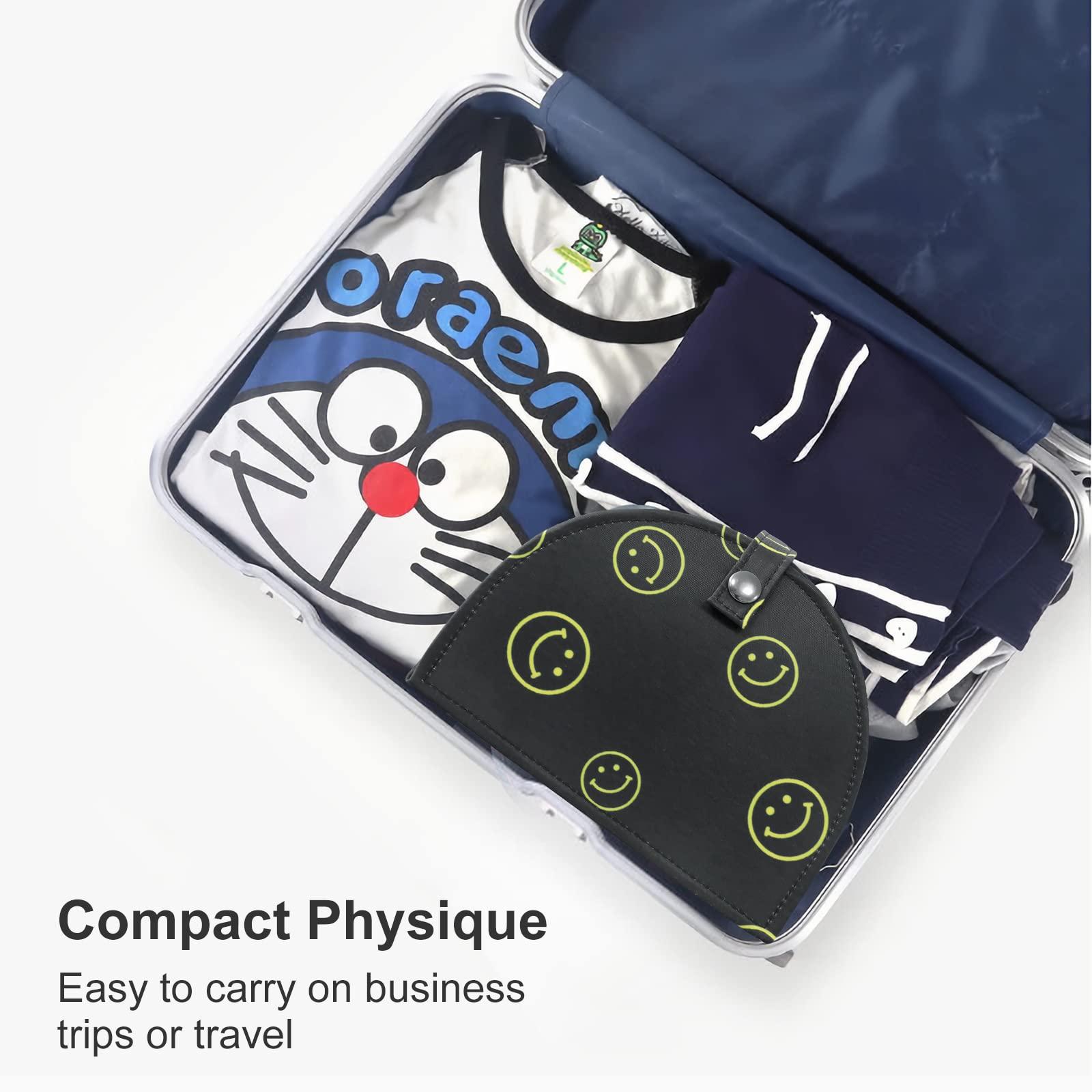 MESTOOTH MESTOOTH Drawstring Makeup Bag Open Lay Flat,Large Capacity Cosmetic Bag For Women Purse With Compartments,Travel Toiletry Bag Accessories Organize (Green) (black)