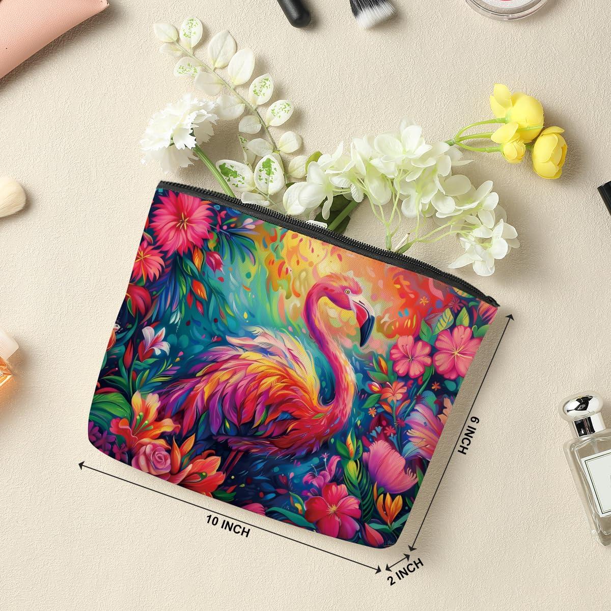 NBIAN Funny Flamingo Gifts, Summer Gifts, Flamingo Makeup Bag Cosmetic Bag, Flamingo Stuff, Flamingo Decor Accessories for Women Grandma Niece Coworker Female Mom Lady Flamingo Lovers, Graduation Birthday