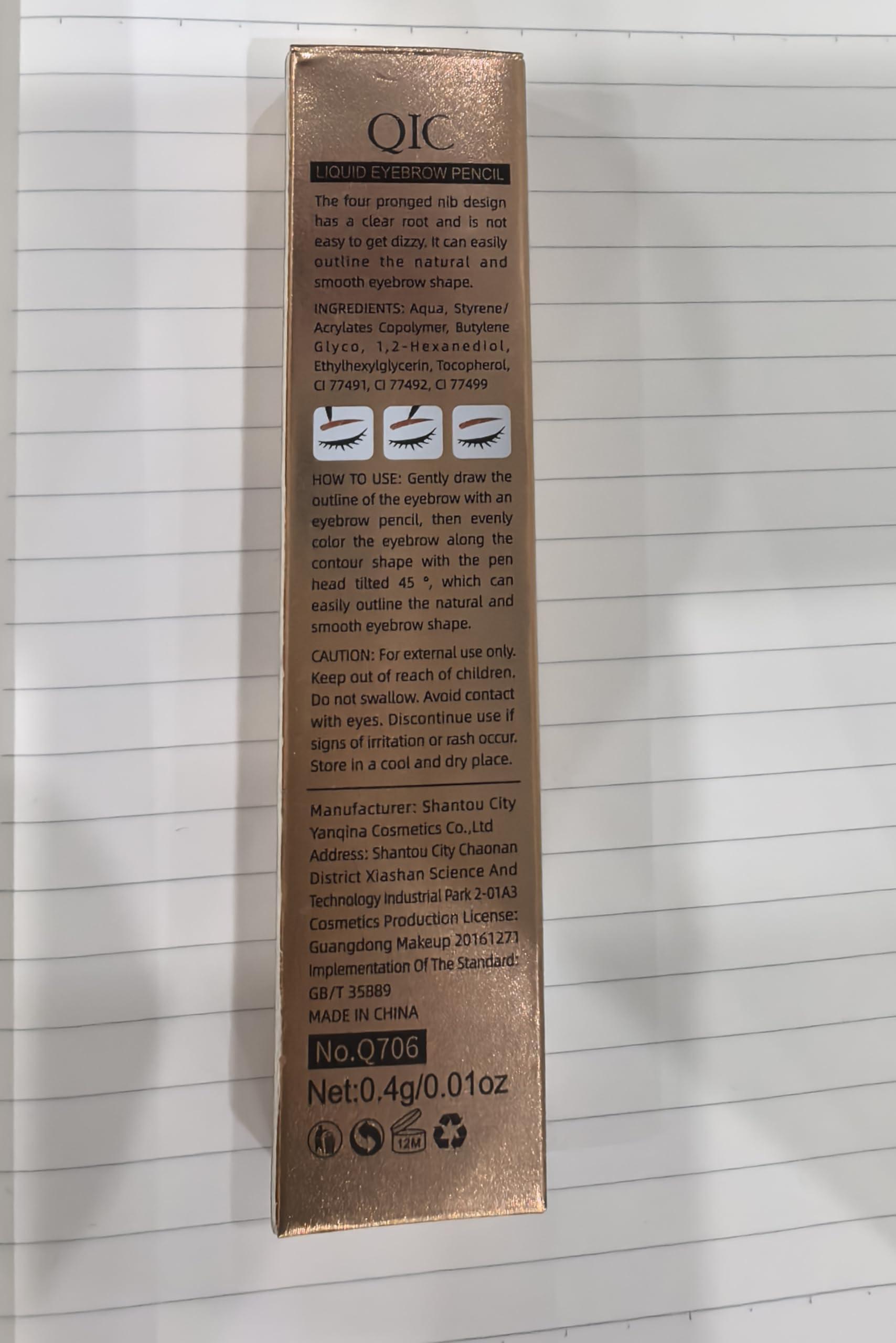 Fiopet 2025 New 2PCS Magic Eyebrow Pencil, 4-Tip Microblade Brow Pen Magic Eyebrow Pencil, Waterproof Microblading Eyebrow Pencil Contouring Pen Natural Gap Filling Eyebrow Makeup Brow Pen (Gray Brown)