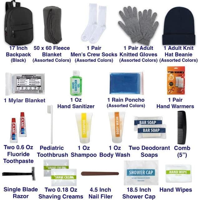 Trail maker 12 Pack Homeless Care Package Supplies Bulk Care Kit for Winter Homeless Survival Kit, 24 Pieces