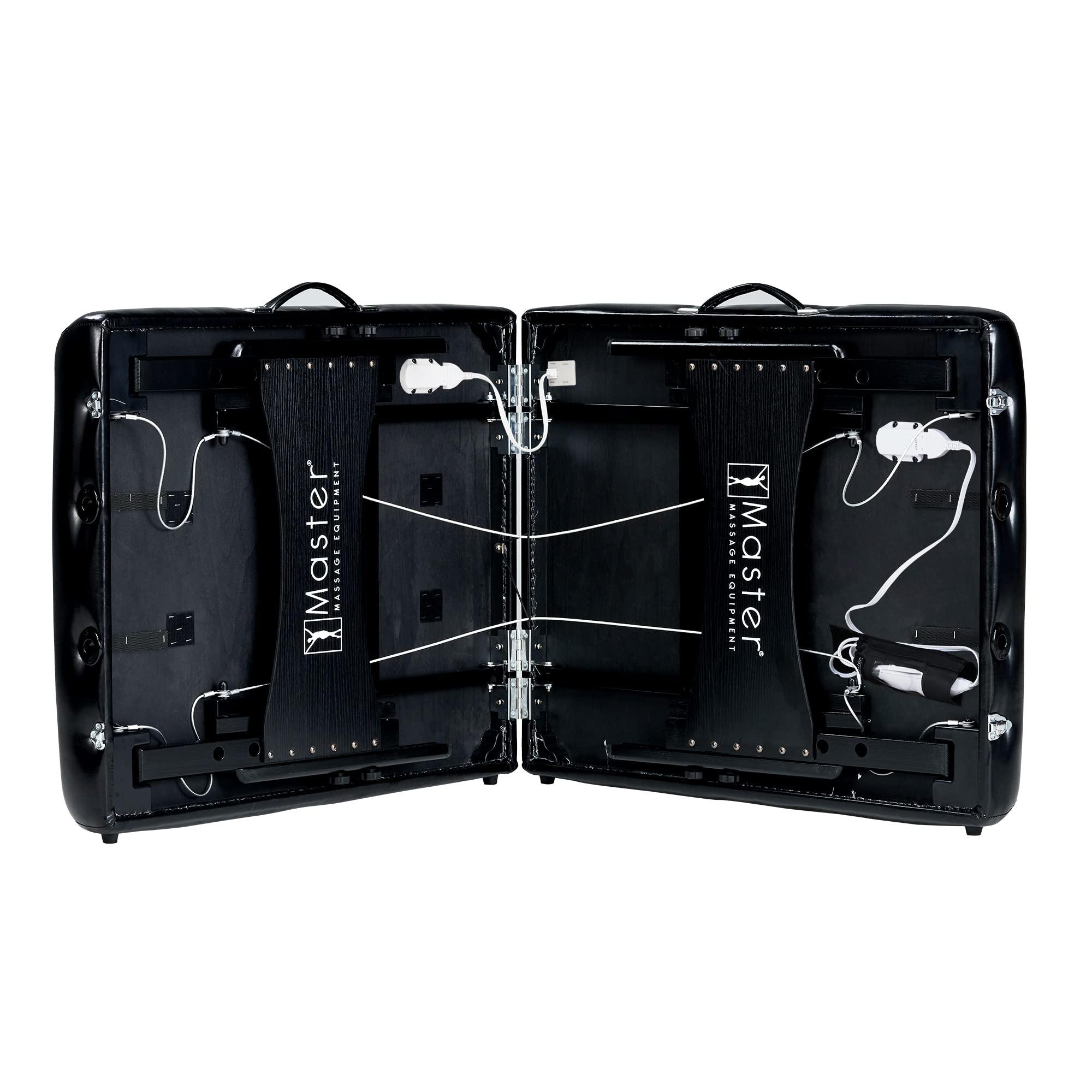 Master Massage Master Massage Table Galaxy Heated Professional,30 inch Extra Wide Portable Folding Memory Foam PU Upholstery Salon Spa bed,Height Adjustable Massage Therapy Table with carrying case (30" Galaxy TT)