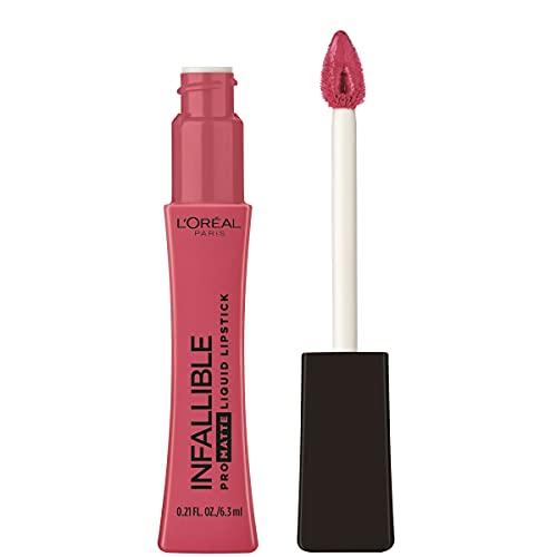 L'Oréal Paris L'Oreal Paris Infallible Pro Matte Liquid Lipstick, Long-Lasting Intense Matte Color, Up to 16HR Wear, highly pigmented, full coverage liquid lipstick, Pink Soirée, 0.21 fl. oz.