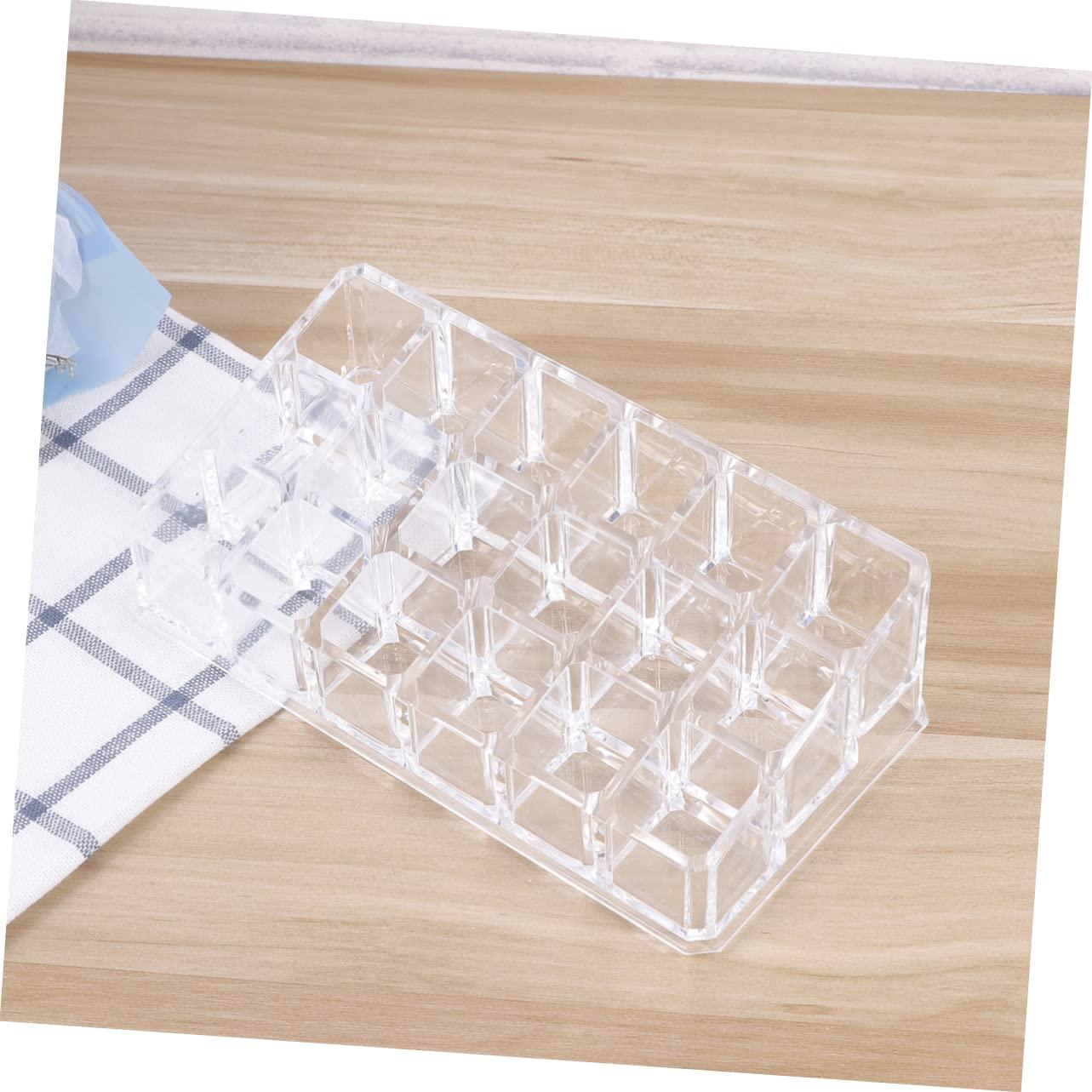 Mikinona Mikinona Acrylic Lipstick Organizer Display 18 Slots Makeup Lipstick Stand Makeup Storage Organizer Display Case for Cosmetics