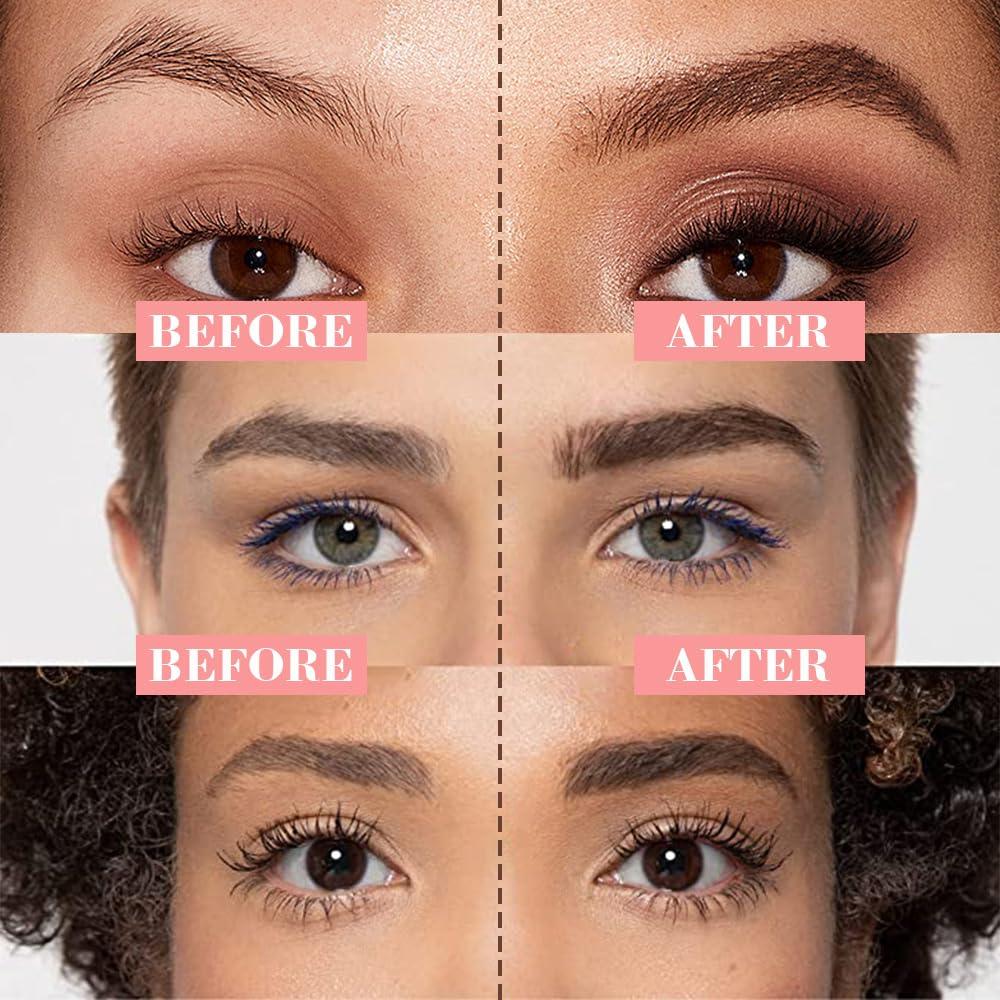 Fiopet 2025 New 2PCS Magic Eyebrow Pencil, 4-Tip Microblade Brow Pen Magic Eyebrow Pencil, Waterproof Microblading Eyebrow Pencil Contouring Pen Natural Gap Filling Eyebrow Makeup Brow Pen (Gray Brown)