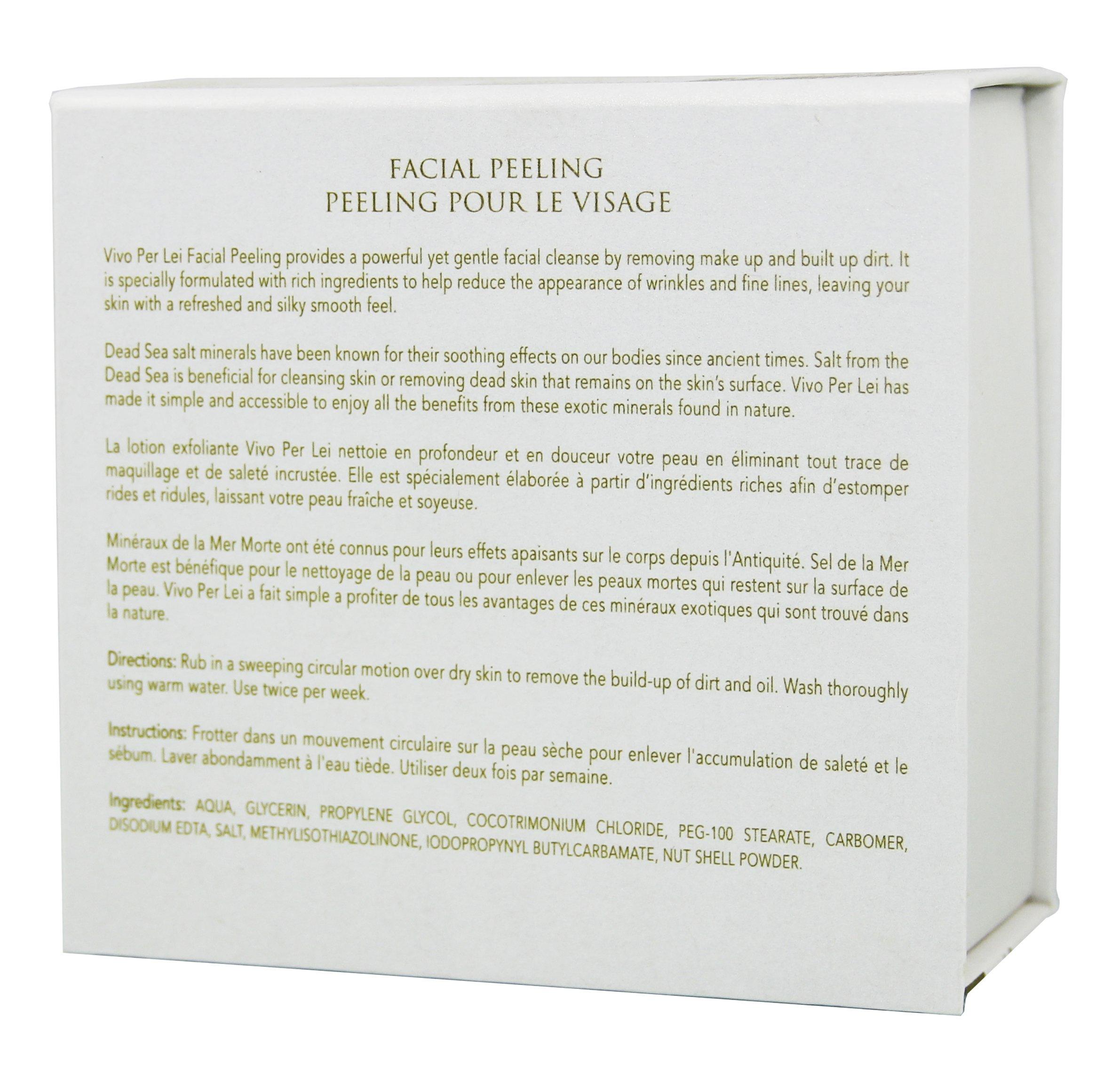 Vivo Per Lei Vivo Per Lei Facial Peeling Gel - Face Peel Containing Dead Sea Minerals and Nut Shell Powder - Exfoliating Gel And Blackhead Remover (Pack of 2) Includes 2 Travel Facial Peel tubes