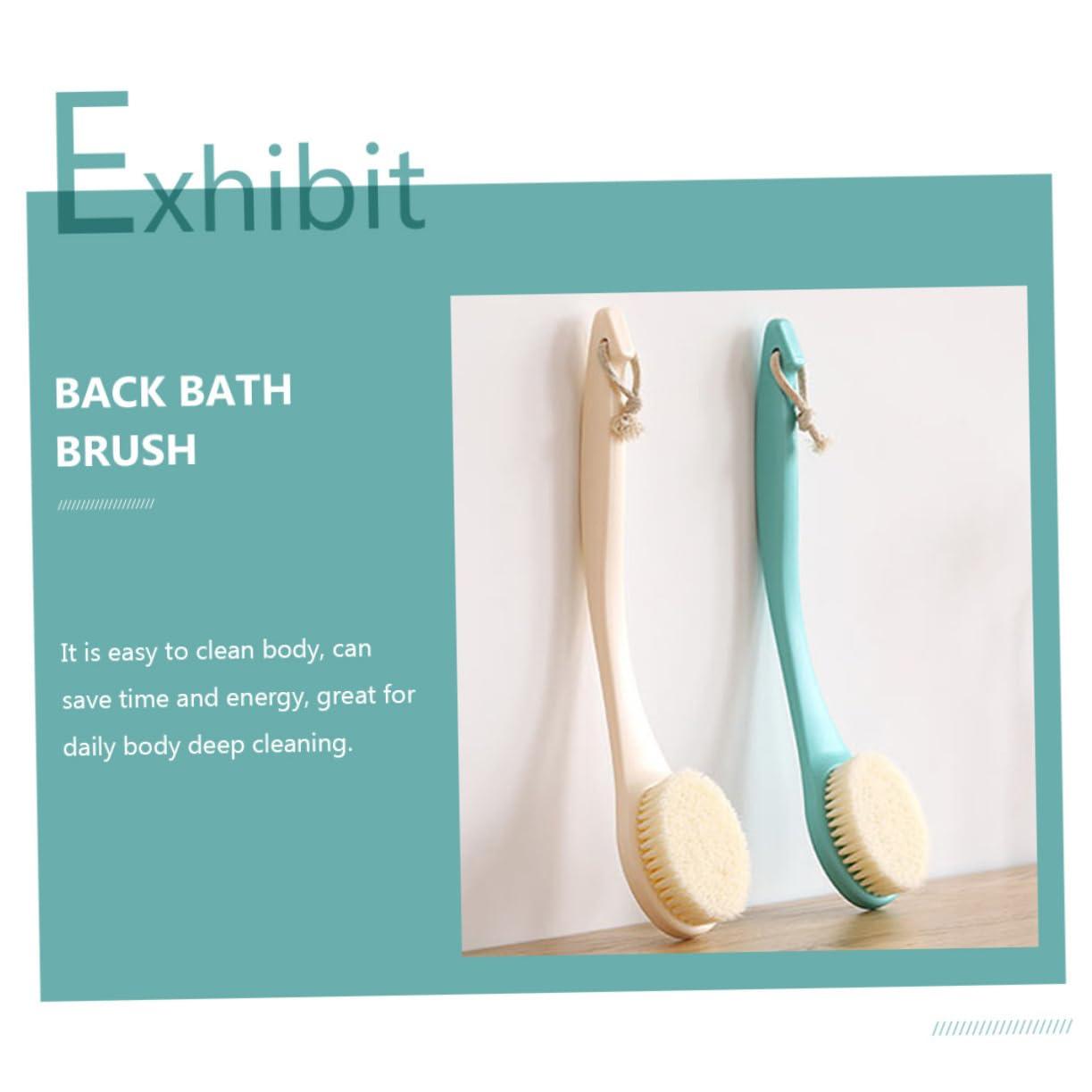 SOESFOUFU Scrub Brush Scrubber Back Shower Brush Body Deep Clean Exfoliator Bathing Body Brush Back Cleaning Brush Bathing Tool Bathing Brush Long Handle Shower Brush The Pet Green SOESFOUFU