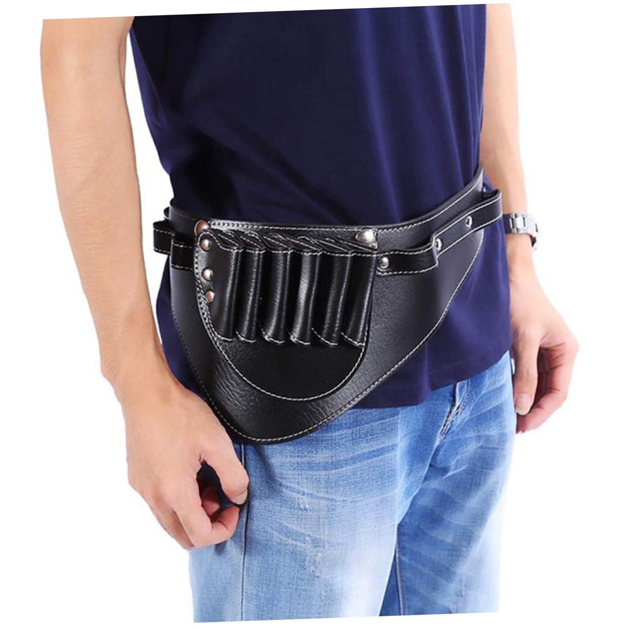 Ipetboom Ipetboom 2 Pcs Hairdressing Kit Skeleton Beard Trimmer Beard Grooming Kit for Men Hair Tools Travel Bag Hair Clippers Men Barber Bag Hair Cutting Kit Hairdressing Bag Black Pu Leather