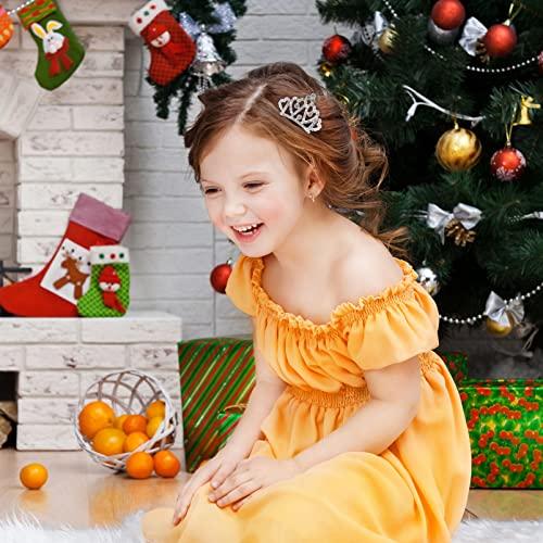 Lurrose Lurrose 4 Pcs Mini Tiara Hair Comb Princess Tiara Comb Princess Comb Shiny Rhinestone Tiara Crystal Rhinestone, Tiara Crystal Headband for Girls