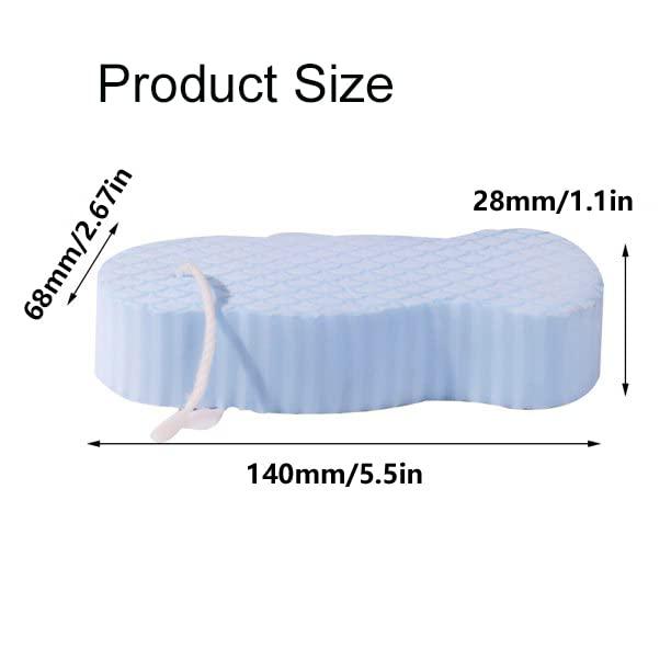Wenylsam Ultra Soft Bath Body Shower Sponge, Super Soft Exfoliating Bath Sponge, and Dead Skin Remove Reusable Clean for Children Adults Pregnant Women-Blue