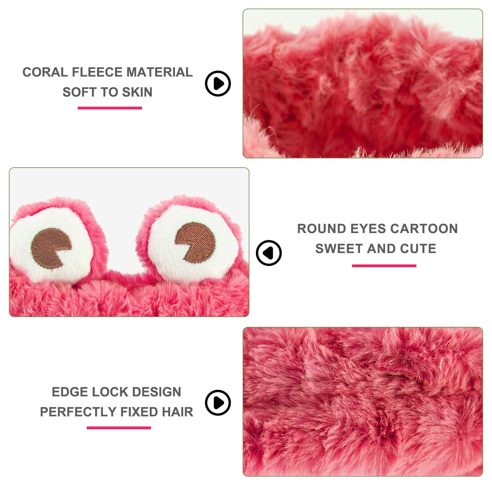 Jowmoy Jowmoy Frog Headband,Red Frog Eye Elastic Headband, Headband to Wash Face for Women Makeup Shower Spa Headband