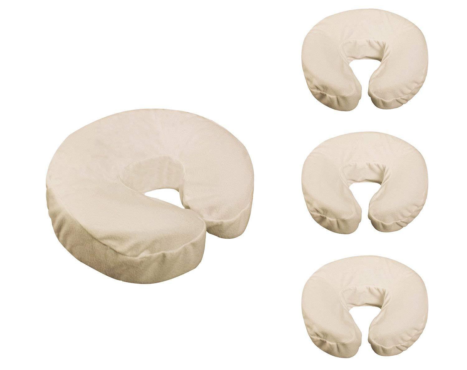 Spa Luxe Fitted Flannel Face Cradle Covers - 4 Pack by Massage Tables