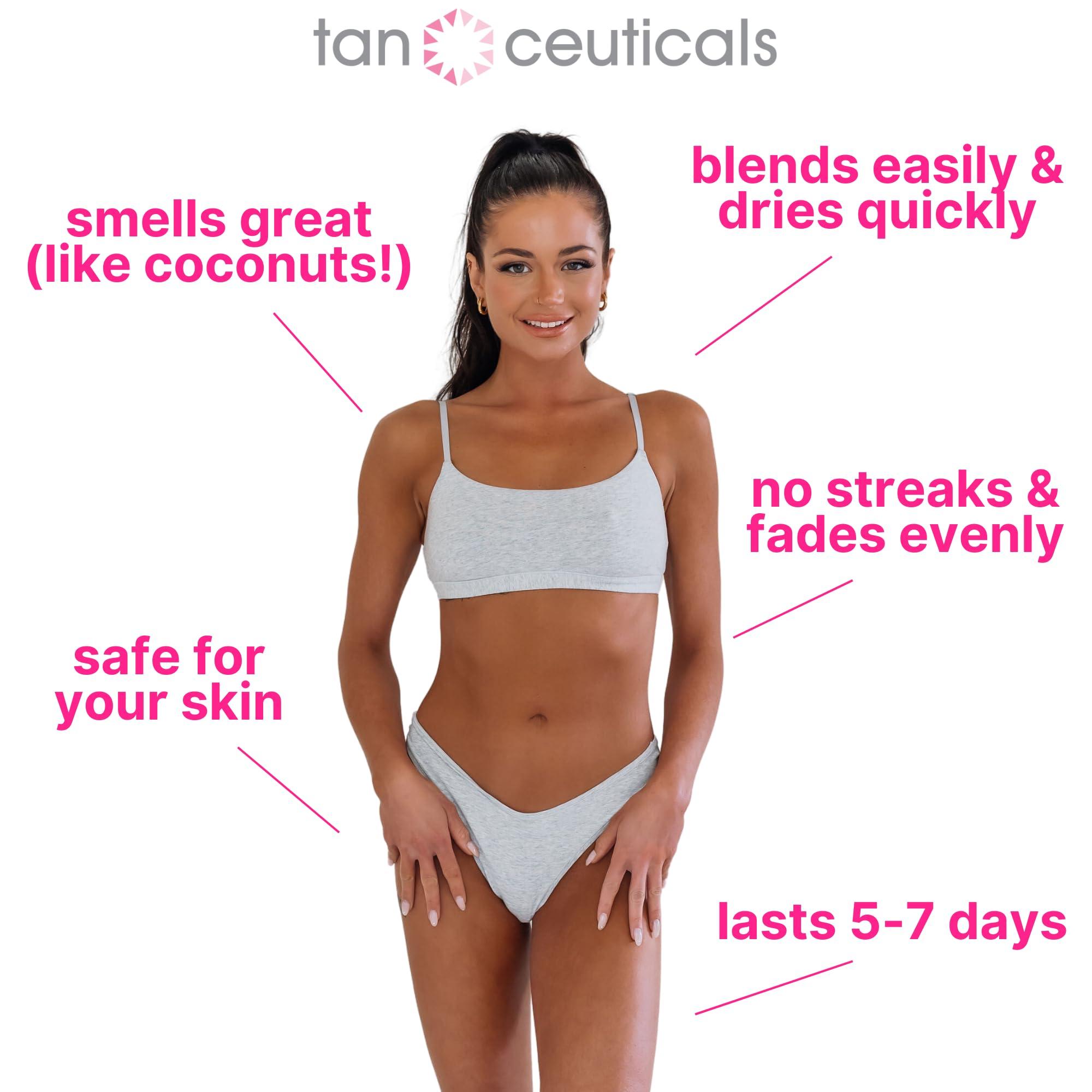 Tanceuticals Tanceuticals Self Tanner - Dark Self Tanning Lotion for Body - Gives Natural Looking & Long Lasting Sunless Tan  Quick Fake Tan, Bronze Glow - Fresh Coconut Scent & Healthy Ingredients (Dark)