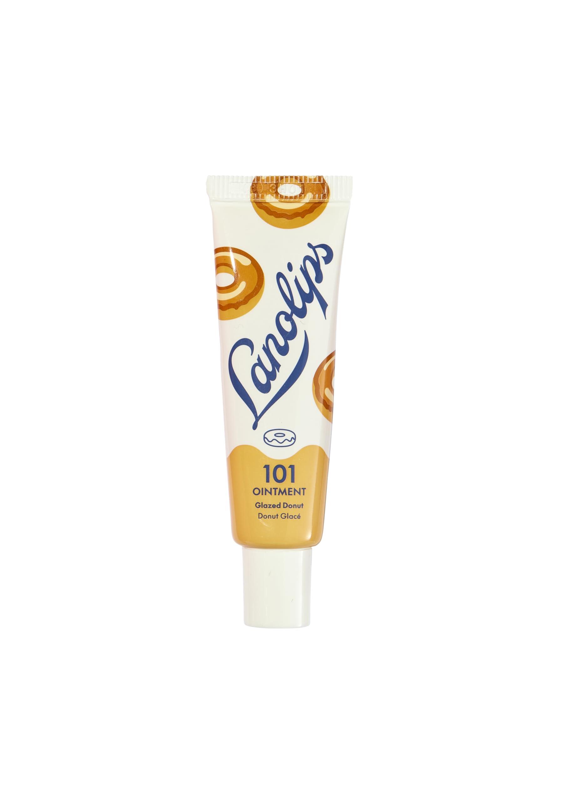 Lanolips Lanolips 101 Ointment - Lanolin Lip Balm for Smooth, Hydrated & Healthy Lips - Multipurpose Lip Ointment with Lanolin Oil for Dry Lips, Cuticles & More - Glazed Donut (0.52 oz)