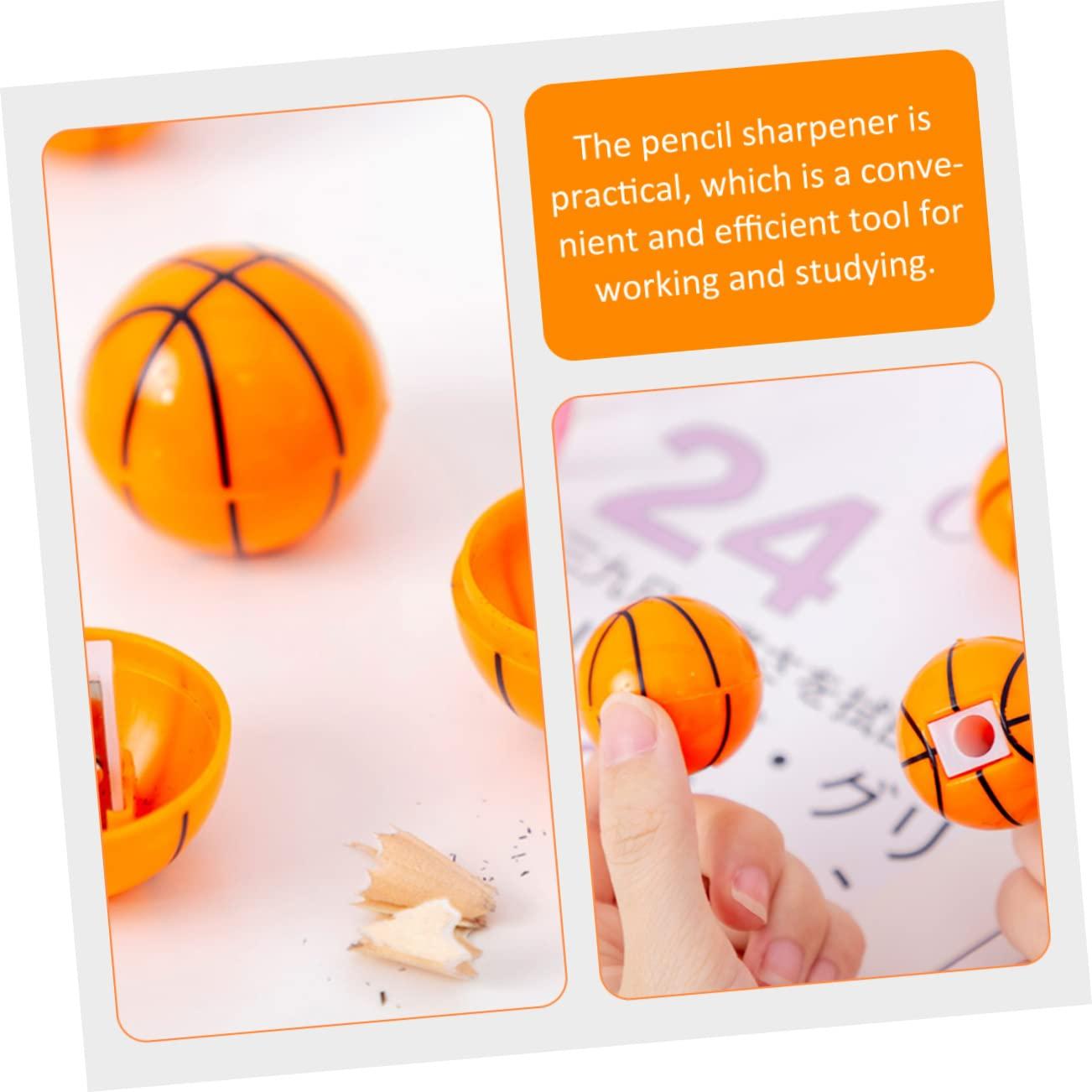 SHINEOFI SHINEOFI Basketball Pencil Sharpeners for Boys and Girls Single Hole School Students Hand-Crank Pencil Sharpeners Compact Design 10PCS Bulk Pack