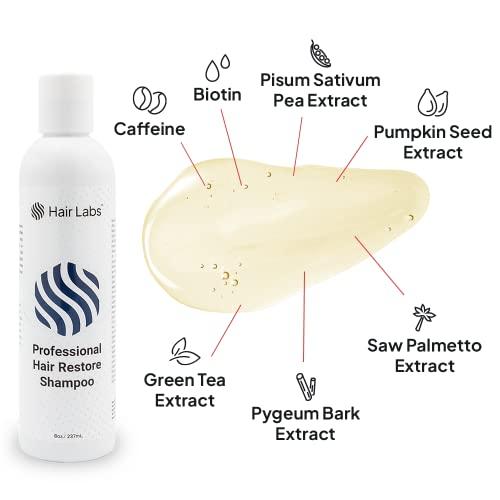 Hair Labs Hair Labs Professional Strength Hair Restore Shampoo, 8 Fl Oz | Extra Potent Hair Loss Shampoo for Women & Men Nourishes Scalp and Stimulates Growth | Champu para la Caida del Cabello y Crecimiento
