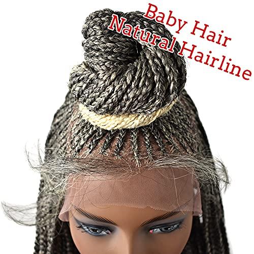 Notherss Notherss Updo Bun Box Braided Wigs For Black Women Cornrows Front Natural Hairline With Baby Hairs Box Braided Premium Quality
