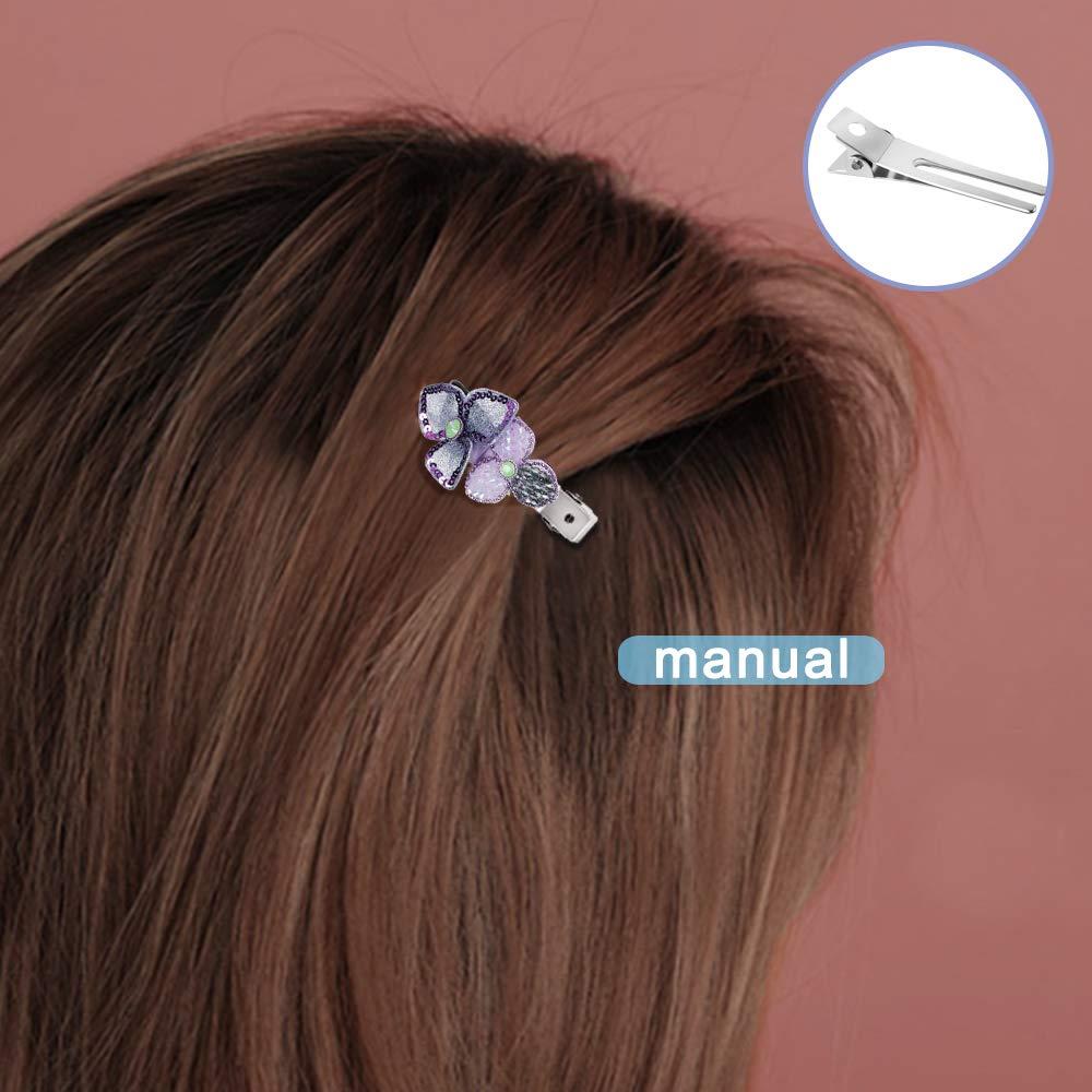 DanziX DanziX 100Pcs Styling Hair Clips,Double Prong Curl Clips,Pin Curl Clips for Hair, Alligator Roller Clip,Duckbill Long Hair Clips for Salon Hair Extensions