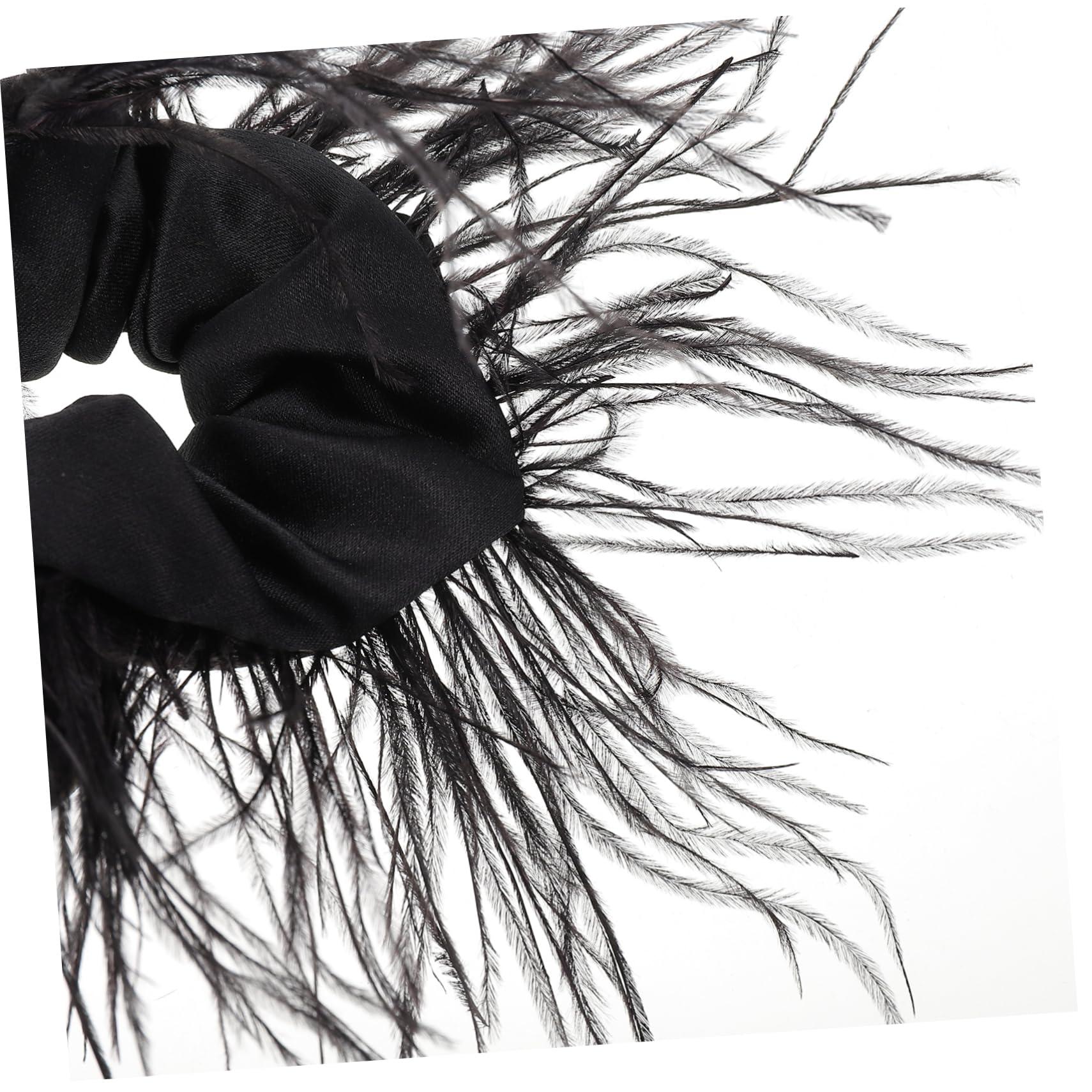 FRCOLOR FRCOLOR 6 Pcs Hair Tie Halloween Hair Band Hair Scrunchy Beach Hair Scarf Hair Bands Scrunchie Thick Hair Towel Ring White Decor Girls Hair Accessories Fabric Ostrich Hairpin Miss