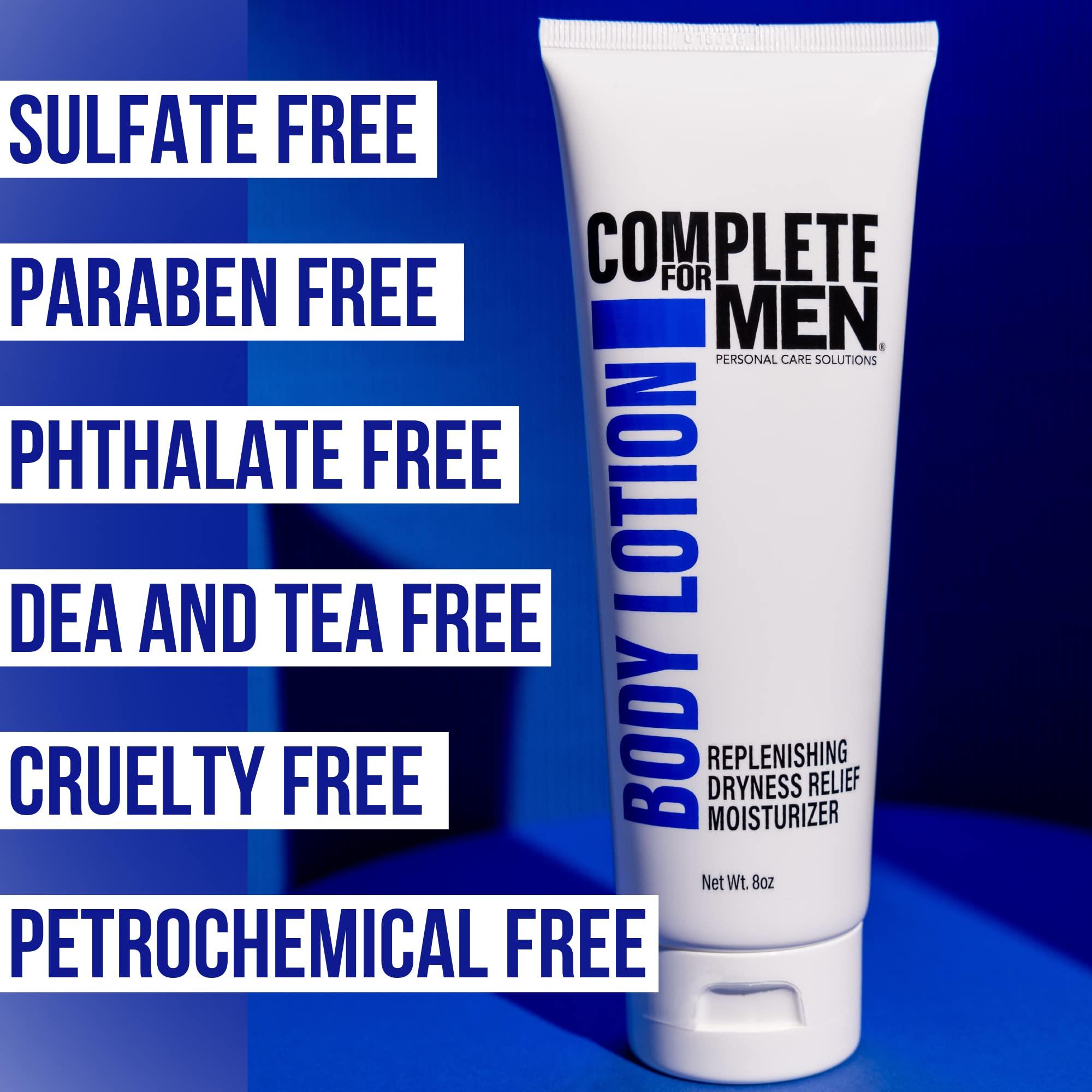 COMPLETE FOR MEN COMPLETE FOR MEN - Body Lotion for Men, for Dry Skin: Non-Greasy Hand & Body Moisturizer with Shea Butter, Aloe Vera, 24 Hour Hydration, Mens Lotion for Dry Skin