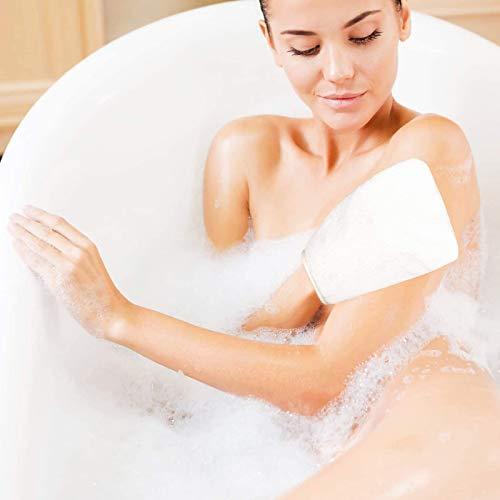 PHOGARY PHOGARY 10 Pack Microfiber Body Wash Mitts, Soft Face Mitten, Bath Spa Cloth, Reusable Makeup Remover Mitt Gloves, European Style Wash Cloth,6×8inch (white)